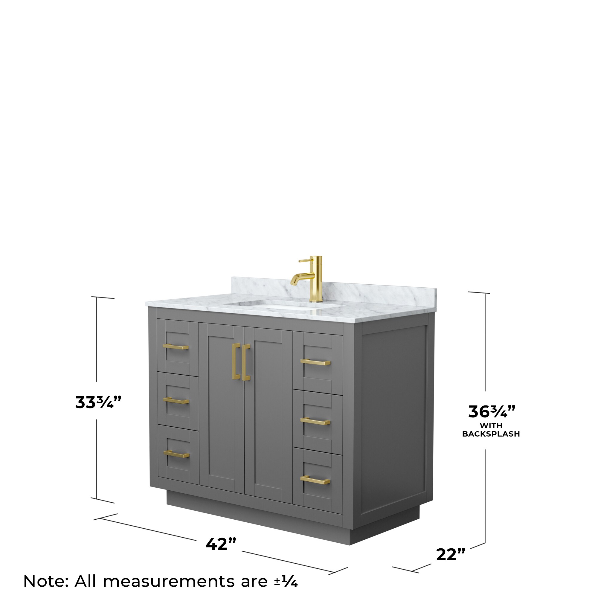 Wyndham Collection WCF292942SGGCMUNSMXX Bath-Vanity-Combo - View #5