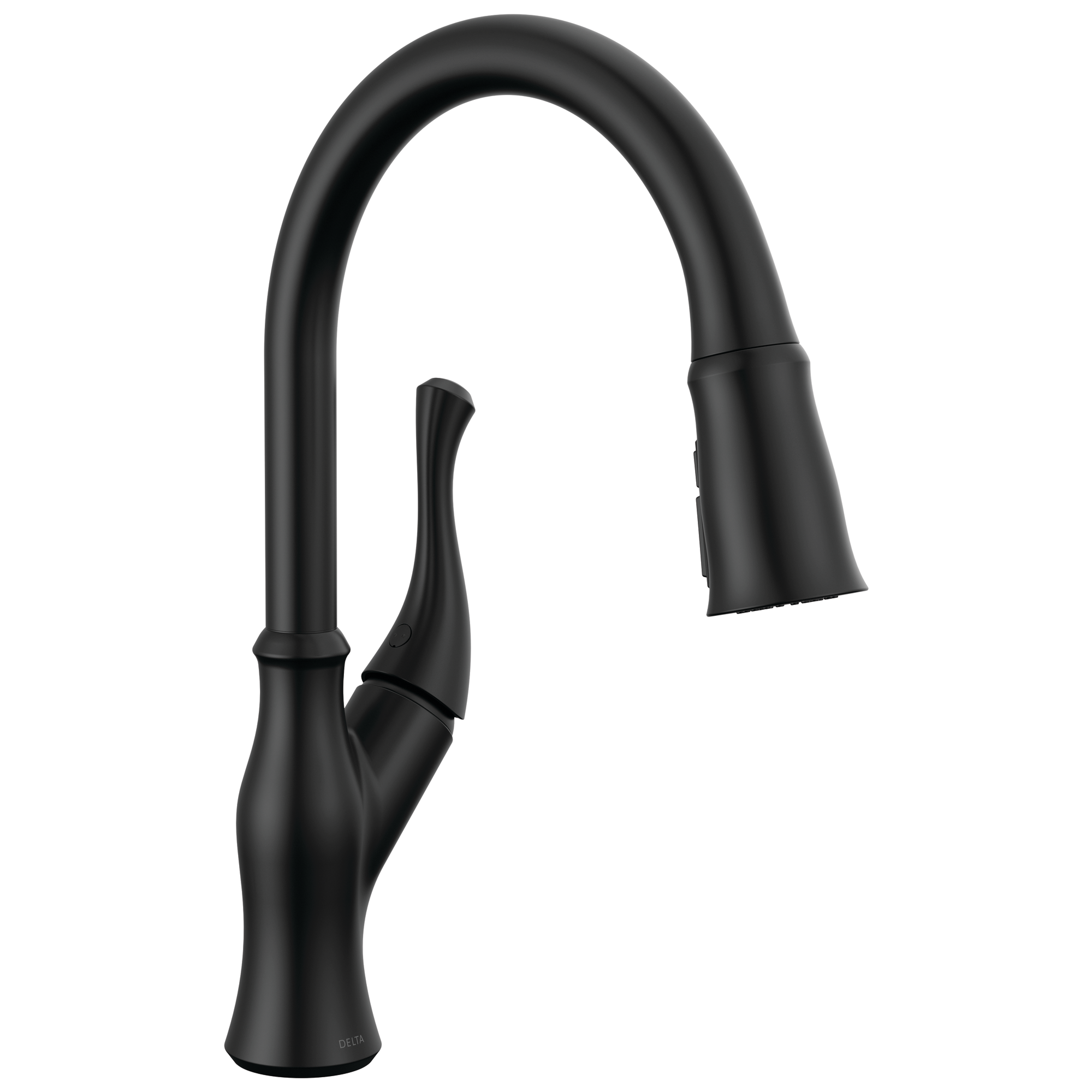 Delta Ophelia Matte Black Single Handle Pull-down Kitchen Faucet with ...