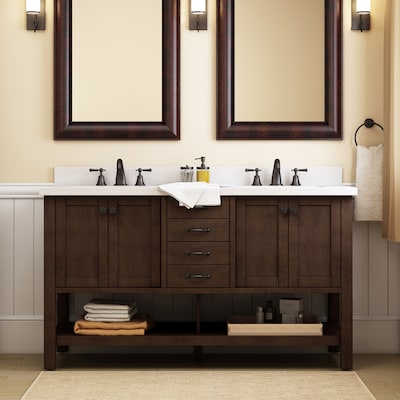 60 In Bathroom Vanities At Com, 60 Inch Vanity Double Sink Home Depot