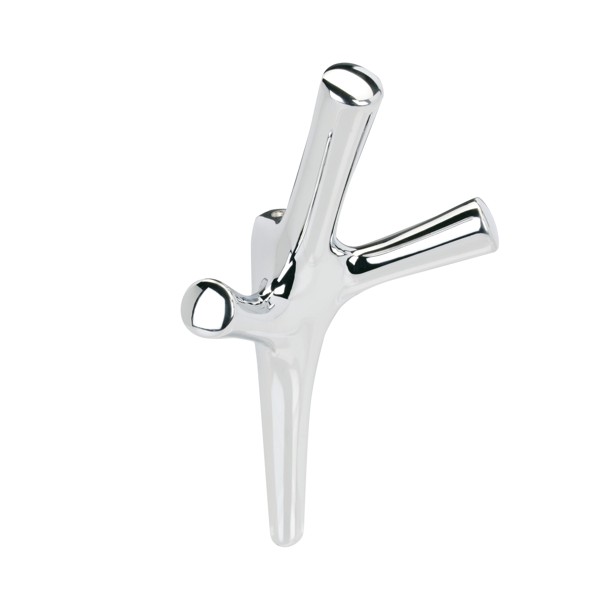 Amerock HBX3701626 3 -Hook 4.25-Inches x 6.3125-Inches H Chrome Decorative Wall Hook ( 25-lbs. Capacity)