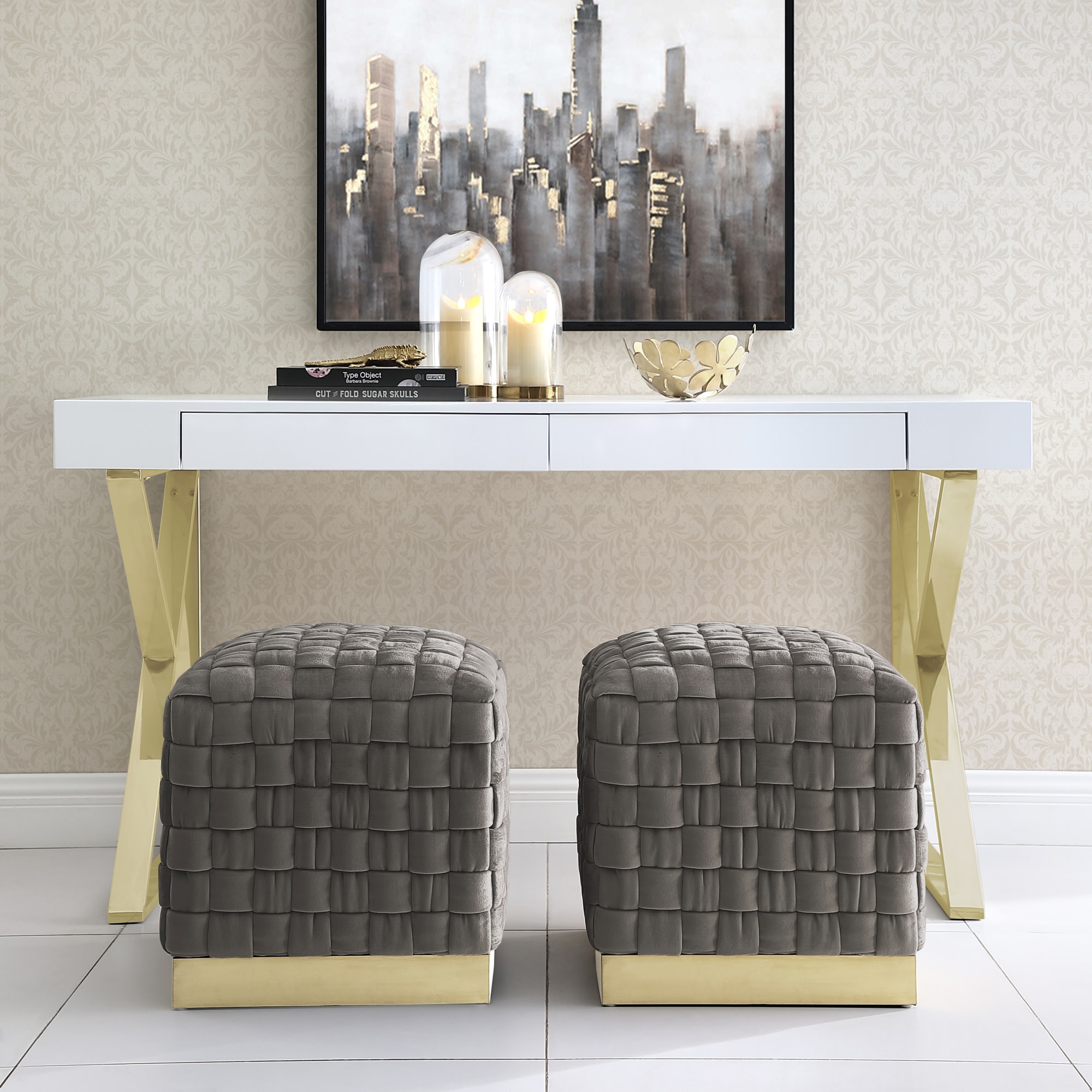Nicole Miller NON129-02TP-LS Indoor-Ottomans - View #8