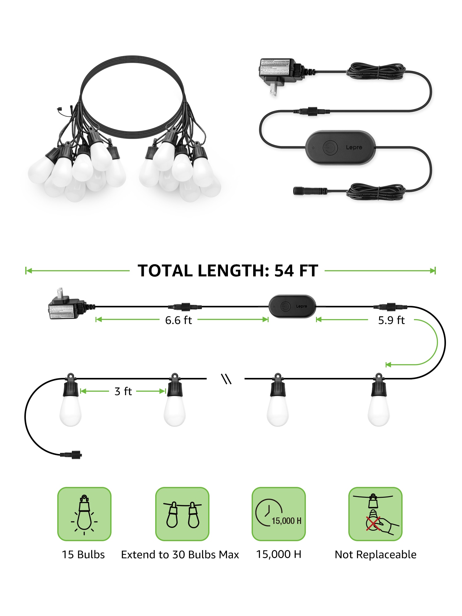 Lepro ZB1X15XUS Patio-String-Lights - View #10