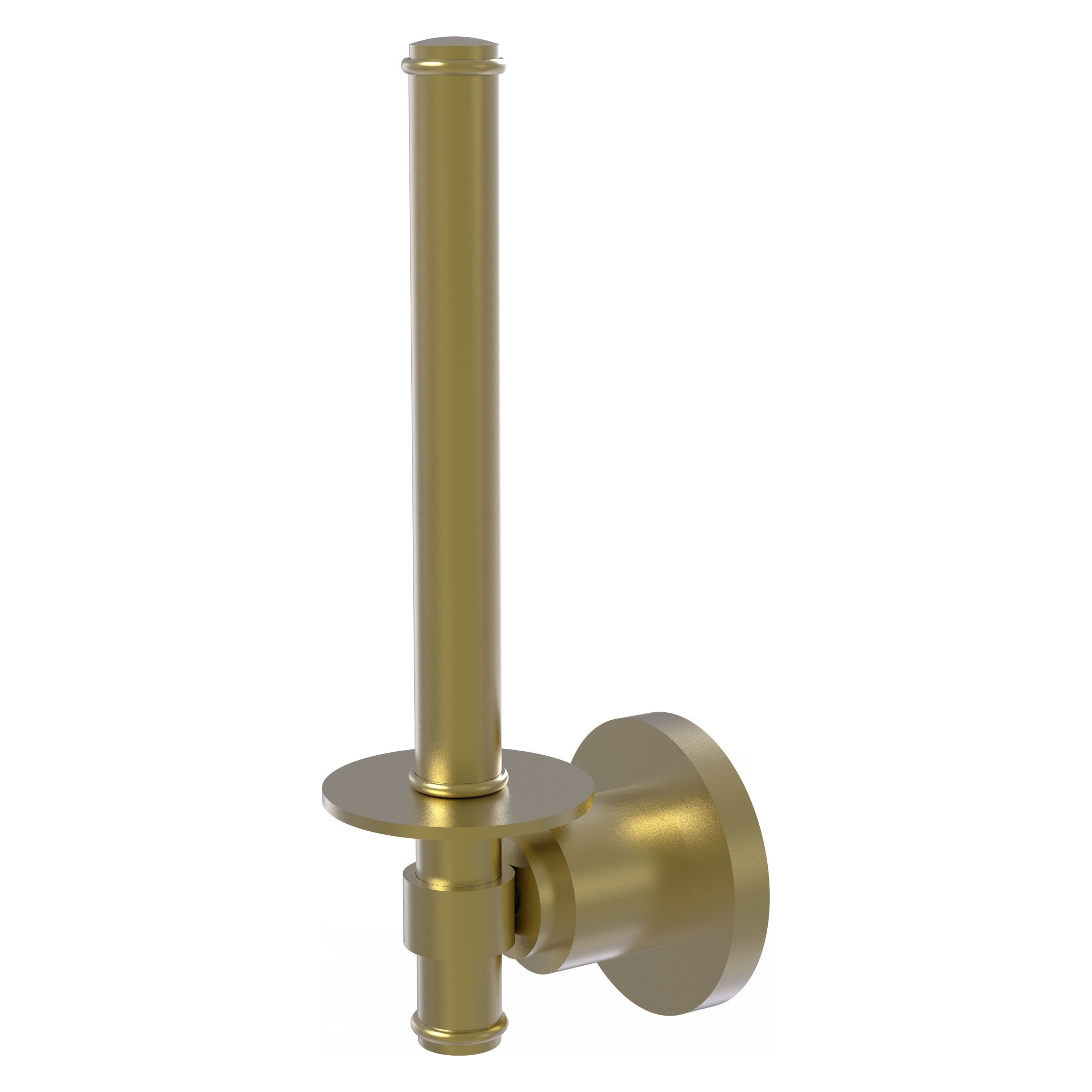 Allied Brass WS-24U-SBR Washington Square Satin Brass Wall mount Single post Toilet Paper Holder 1 -Rolls