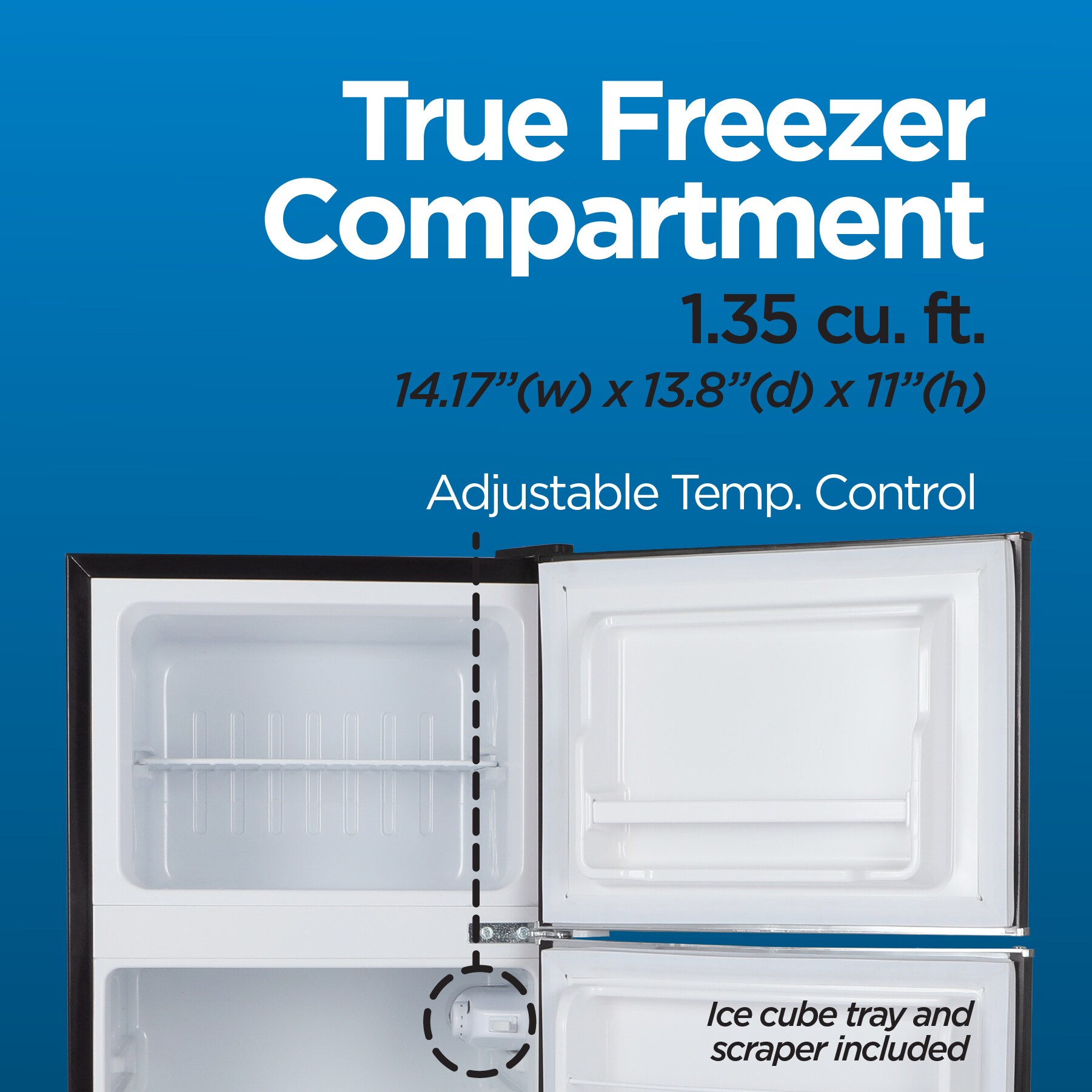 Commercial Cool 4.5-cu ft Mini Fridge with Freezer (Black)
