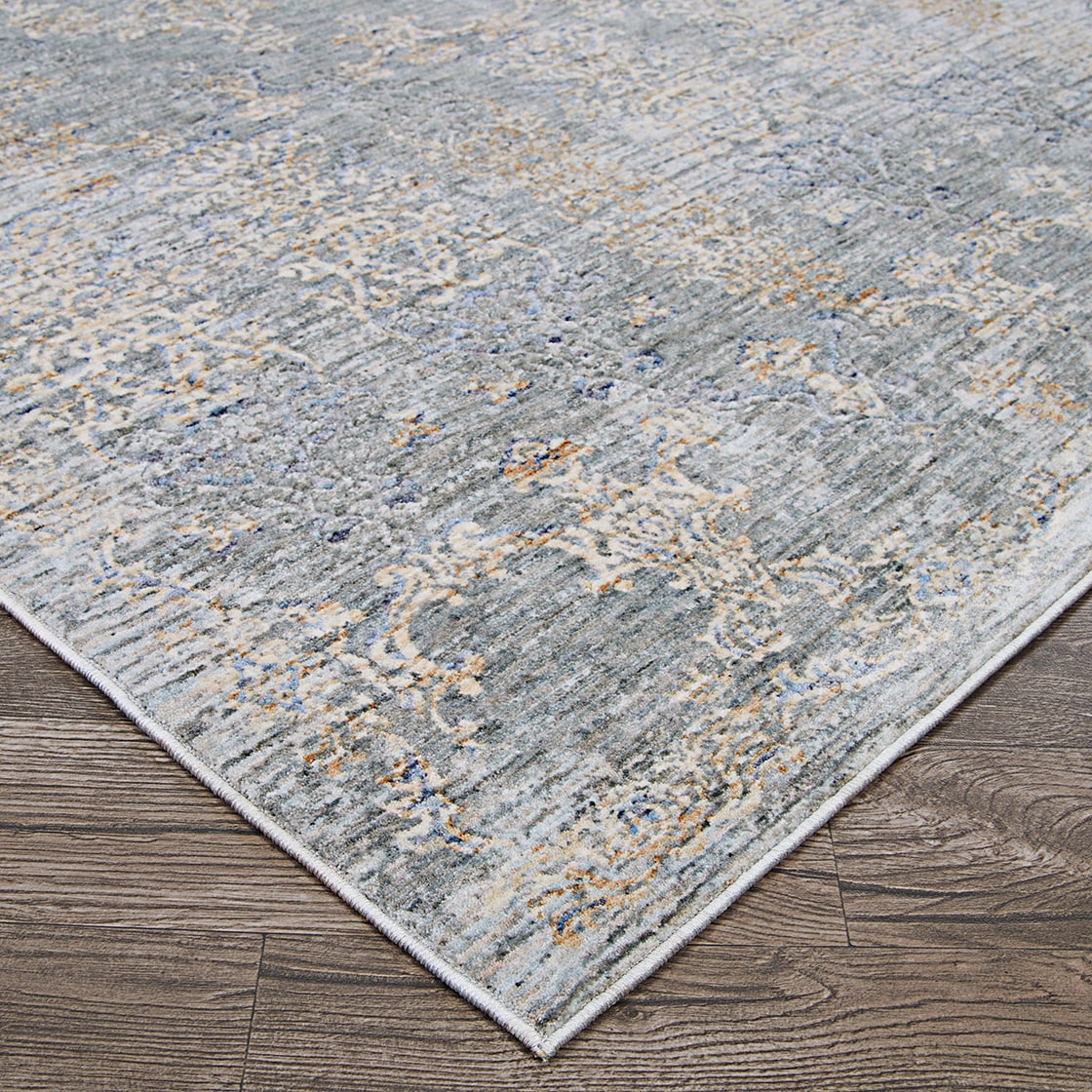 Couture Gray Synthetic Stain-Resistant Rectangular Area Rug