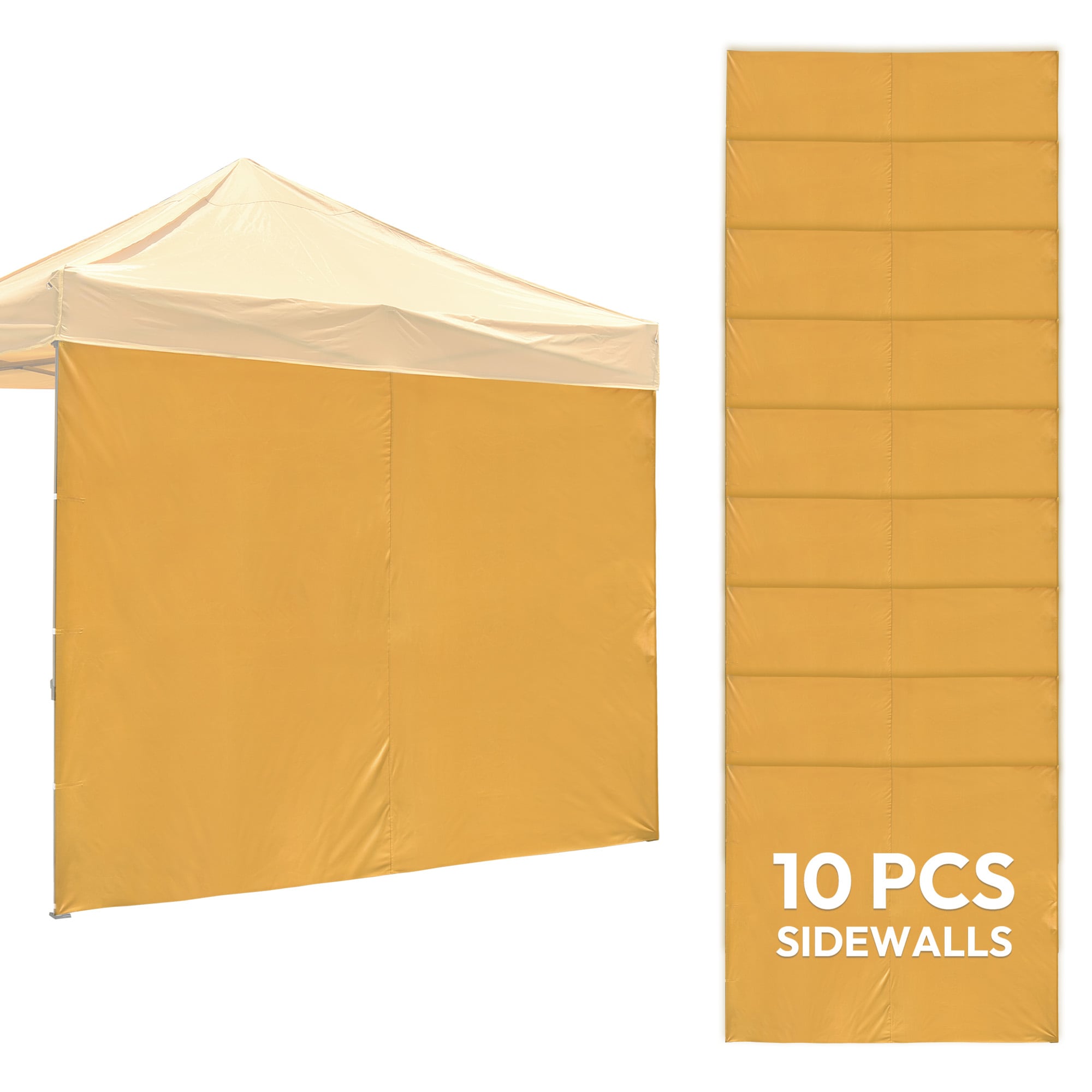 Yescom - InstaHibit 10-Pc 10x6.6 -FT Canopy Sidewalls Bundle 1080D and UV30+ Protection Enclosure...