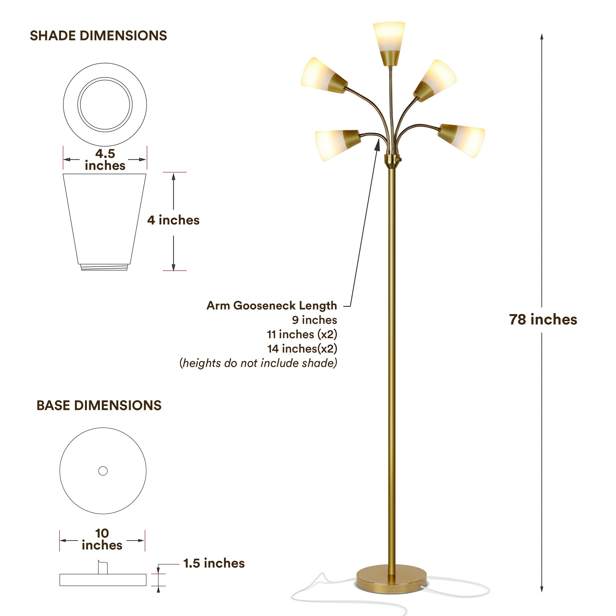 Brightech FL-MDSMDRN-BRS floorlamps - View #9