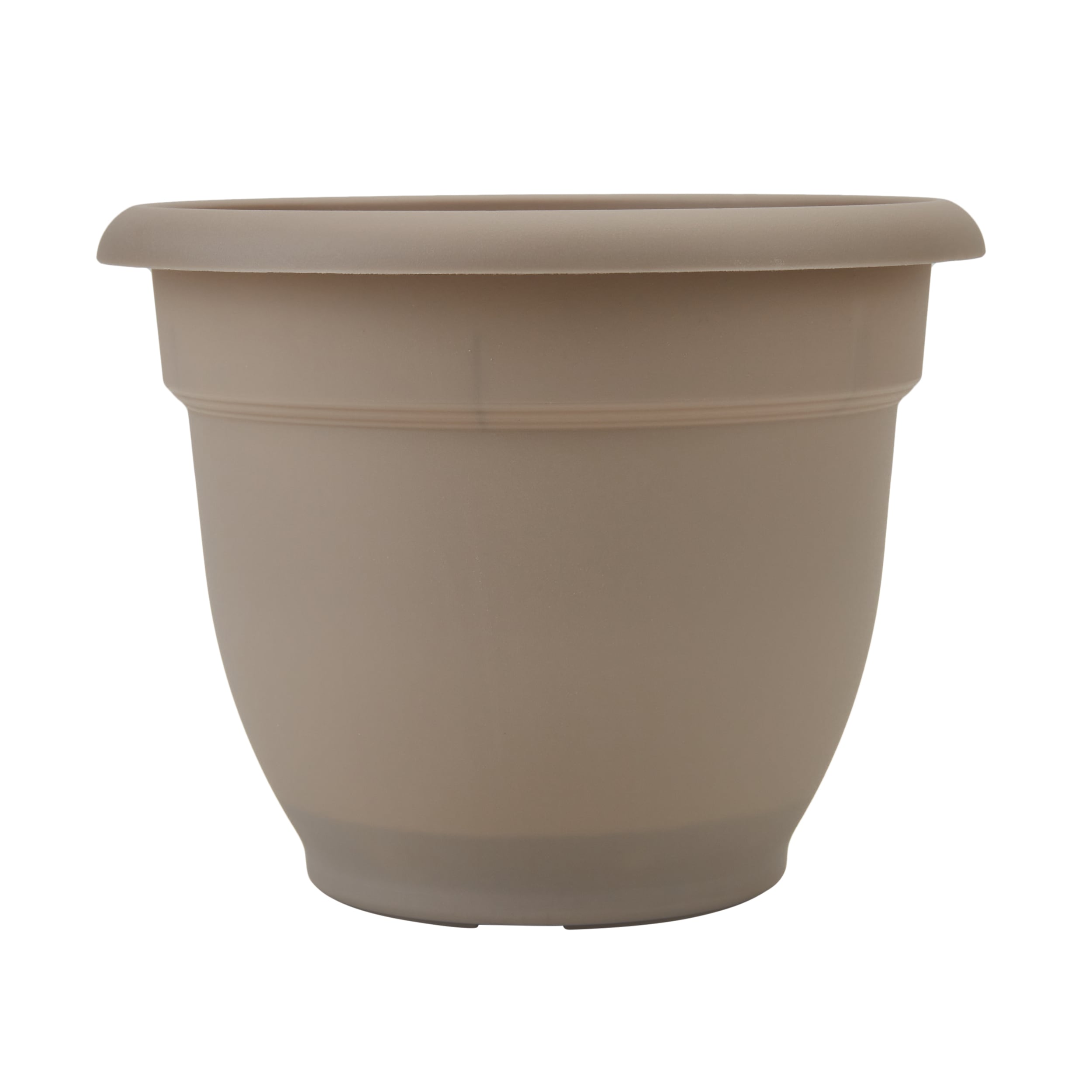 Pebble Stone Beige 6.5" Self-Watering Round Planter for Indoor & Outdoor