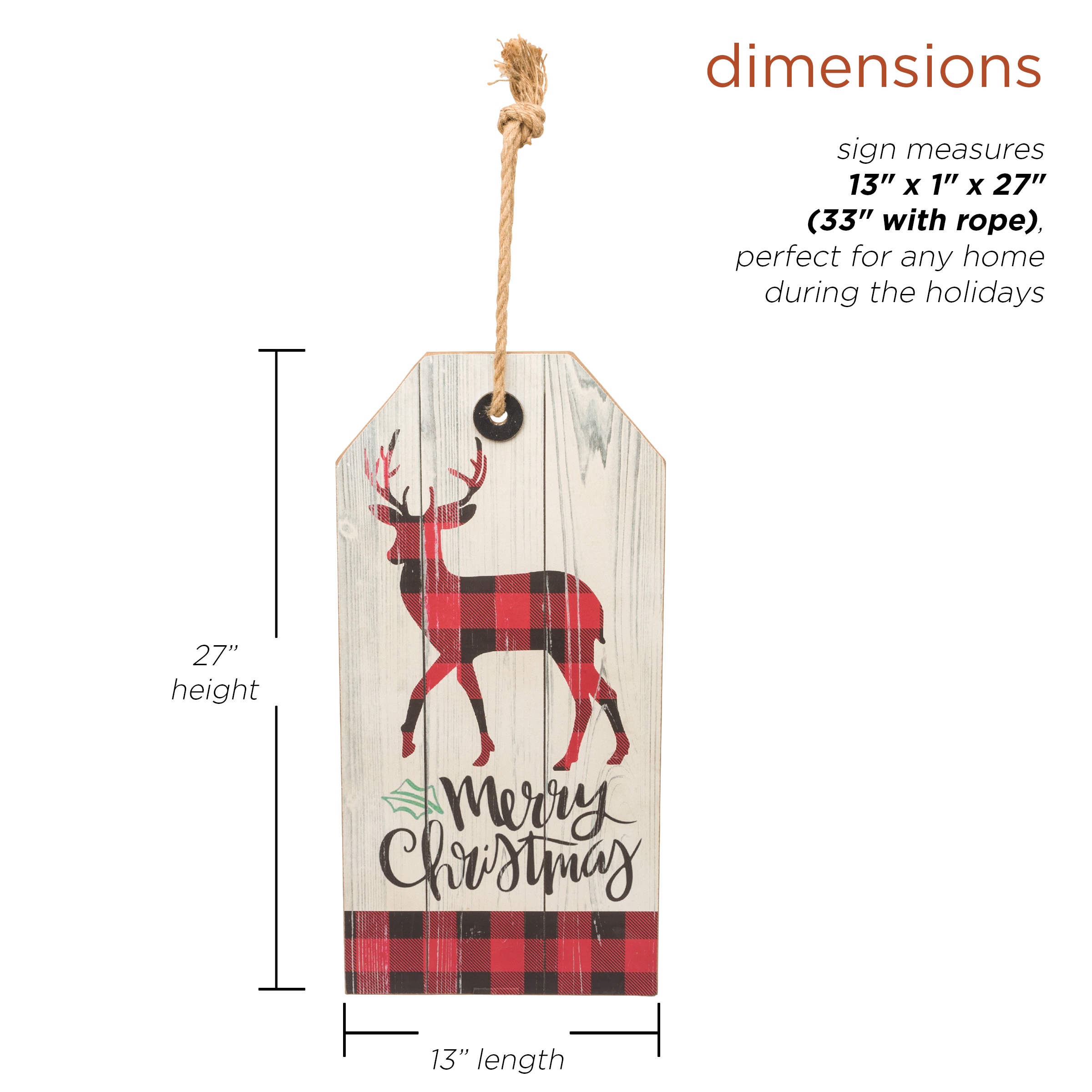 Alpine Corporation 27-in Decoration Reindeer Christmas Decor in the ...