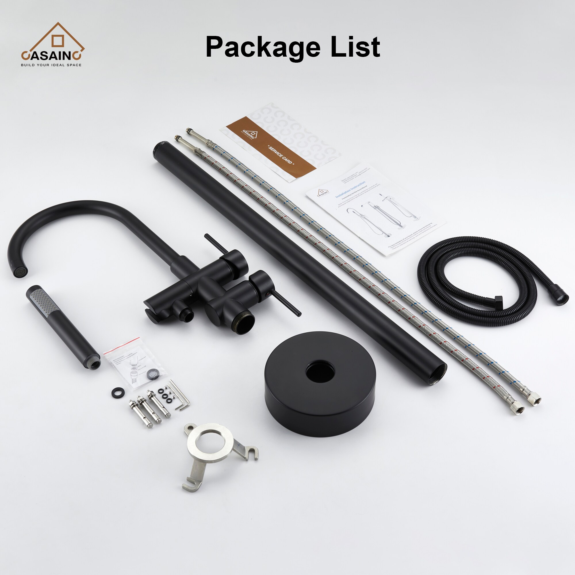 CASAINC TC06-MB Roman-Tub-Faucets - View #9