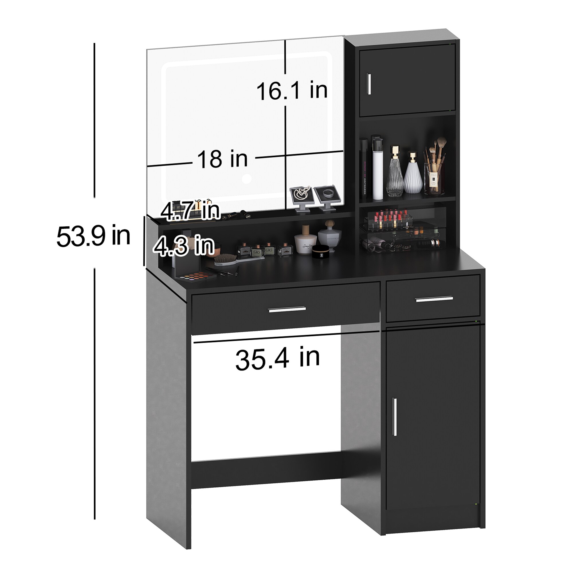 SINOFURN SYD250005WT Bedroom-Vanities - View #3
