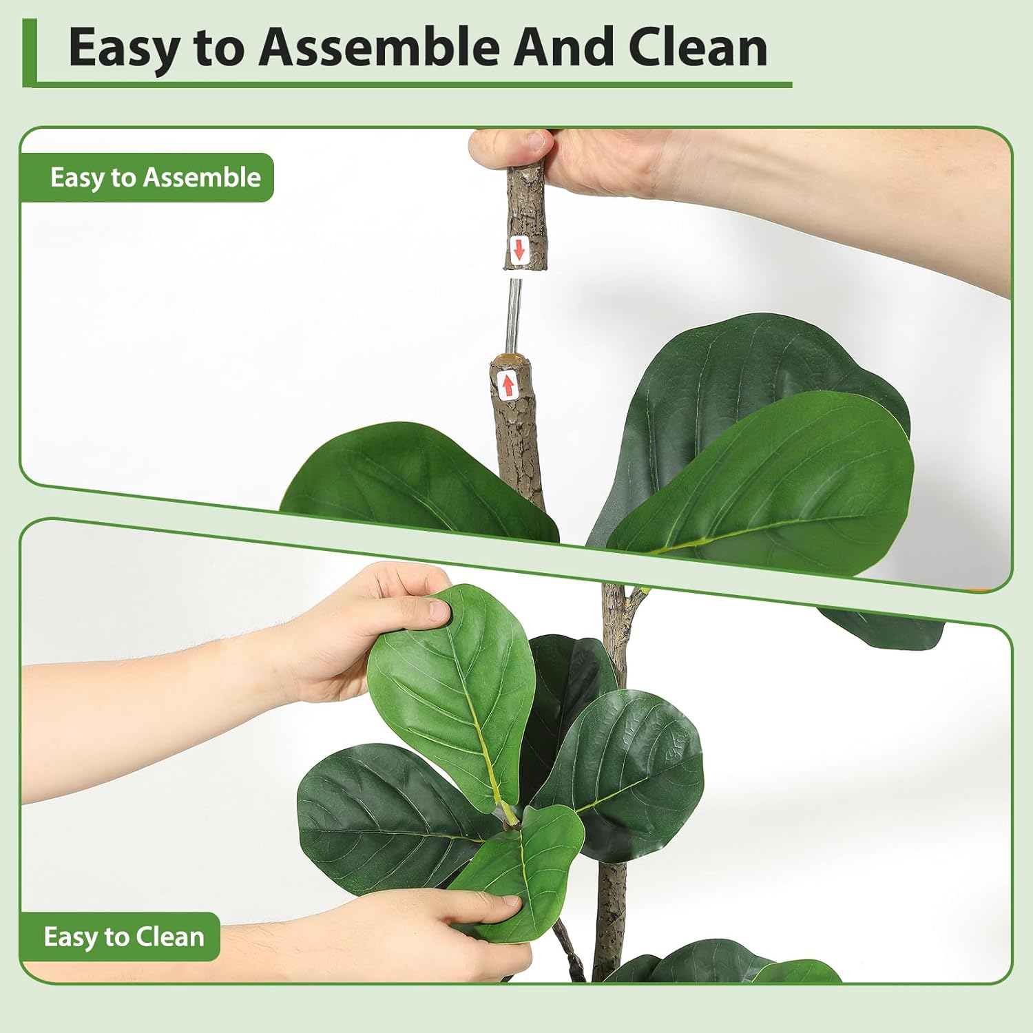 Der Rose 6FT Indoor Artificial PlantTall Faux Olive Tree with Includes ...