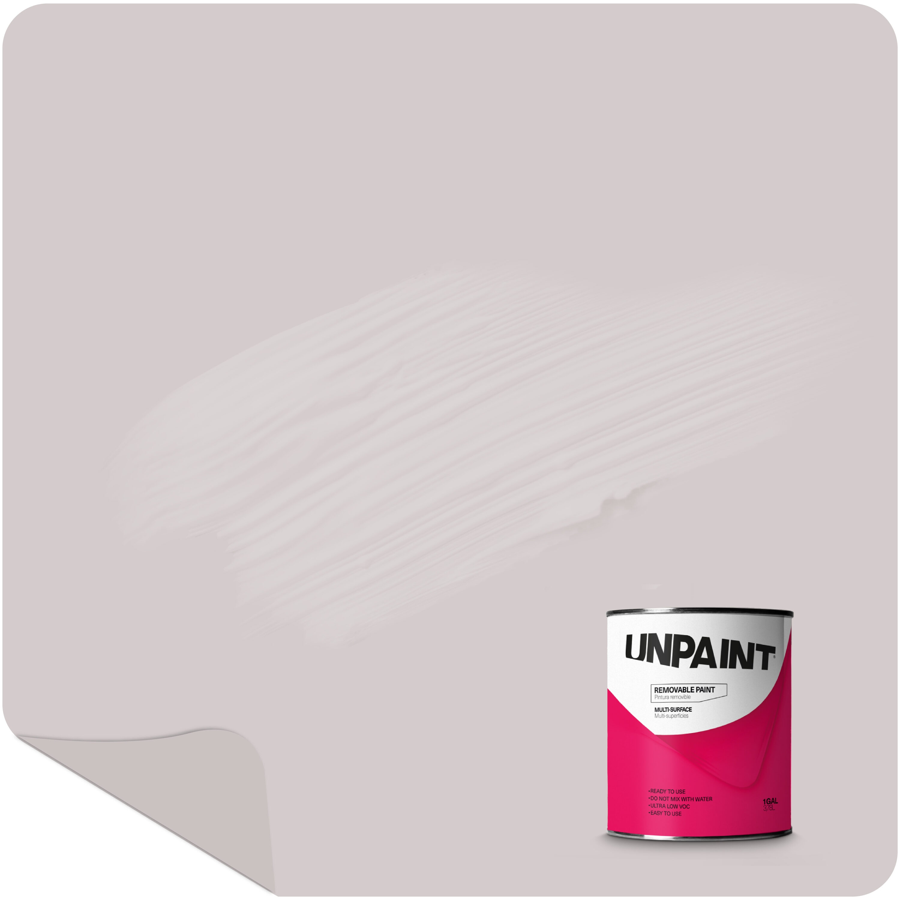 UNPAINT Matte Gray Water-based Interior Paint (1-quart and 1-gallon)