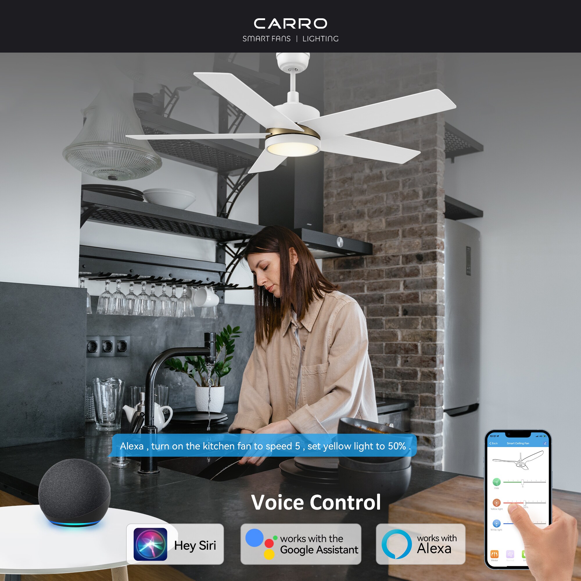 CARRO USA LS525E5-L12-W1-1A Ceiling-Fans - View #2