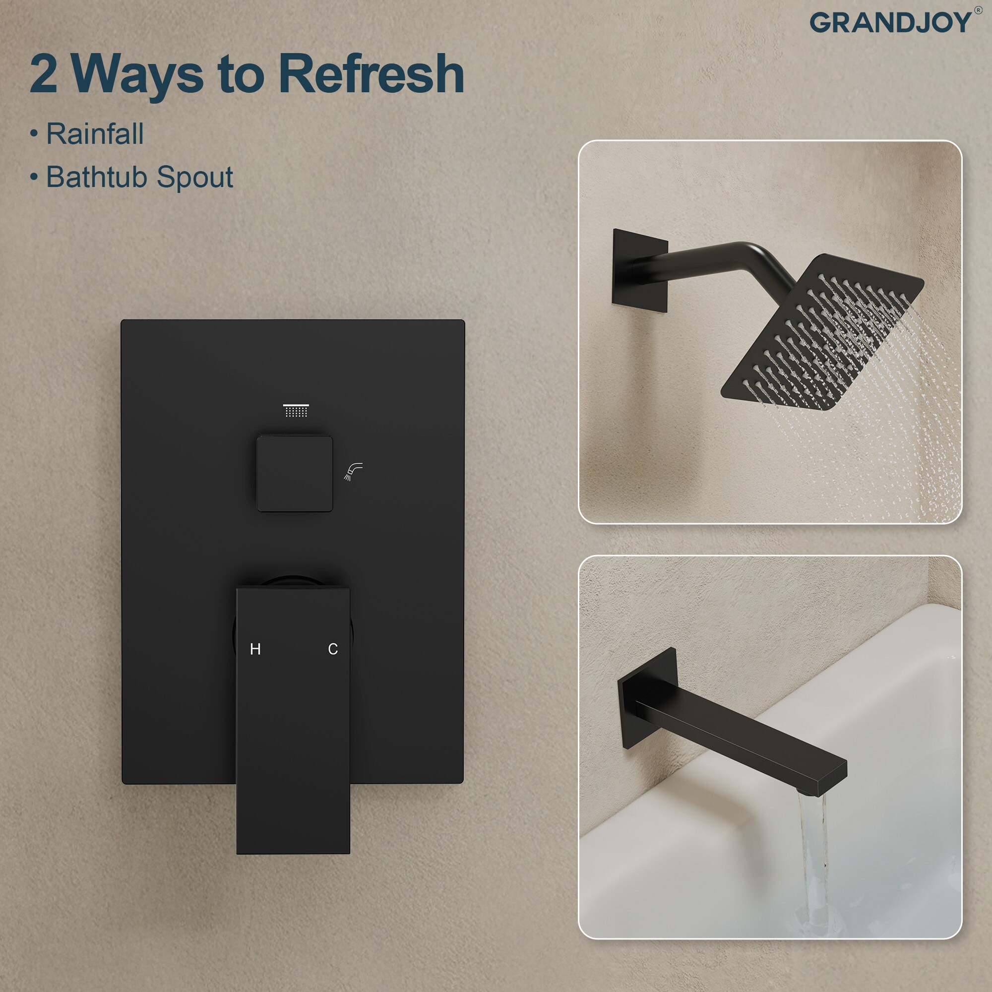 GRANDJOY SGF10GJ-58-BN10 Tub-Shower-Faucets - View #5