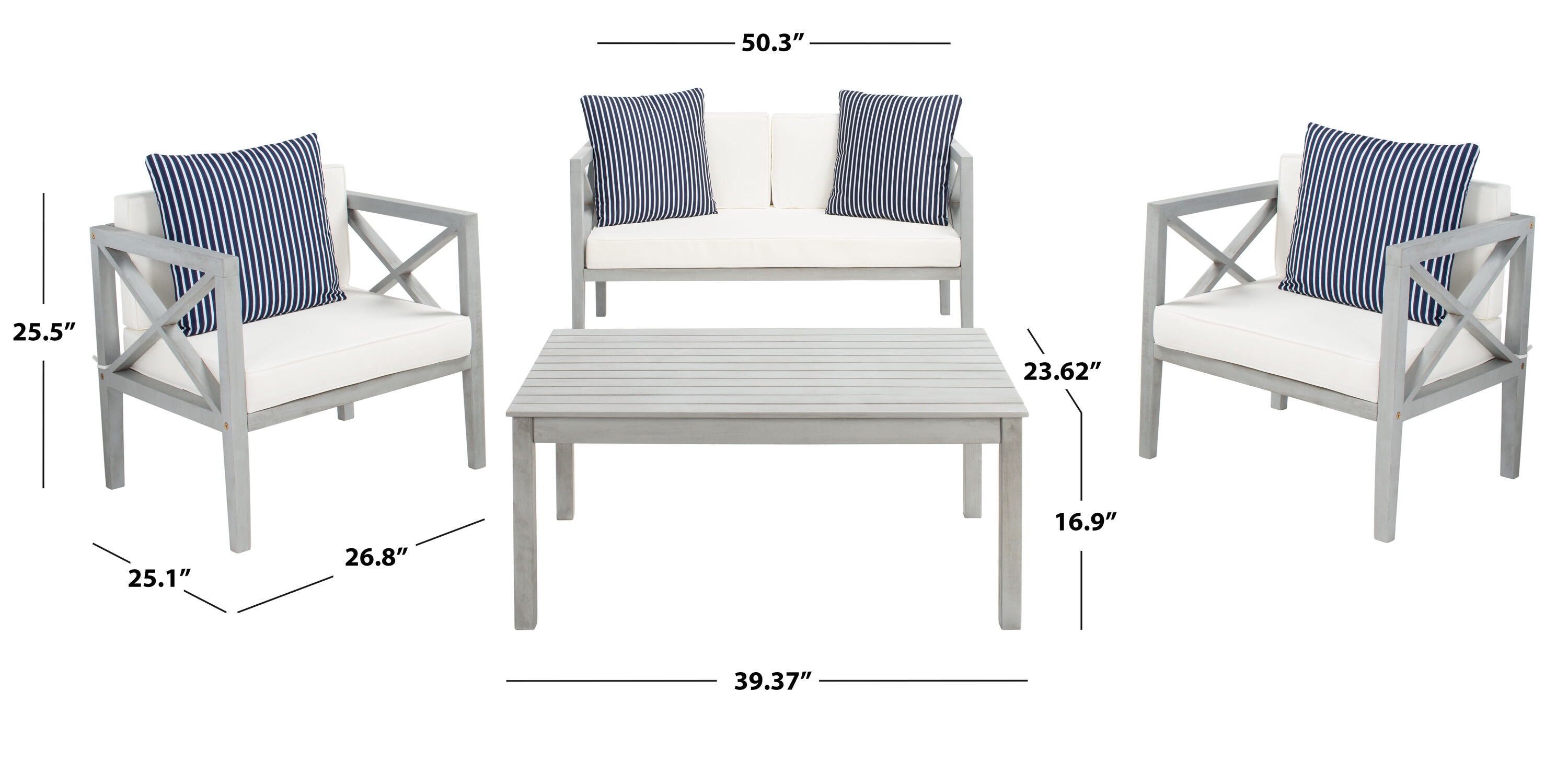 Safavieh PAT7031H Patio-Conversation-Sets - View #3