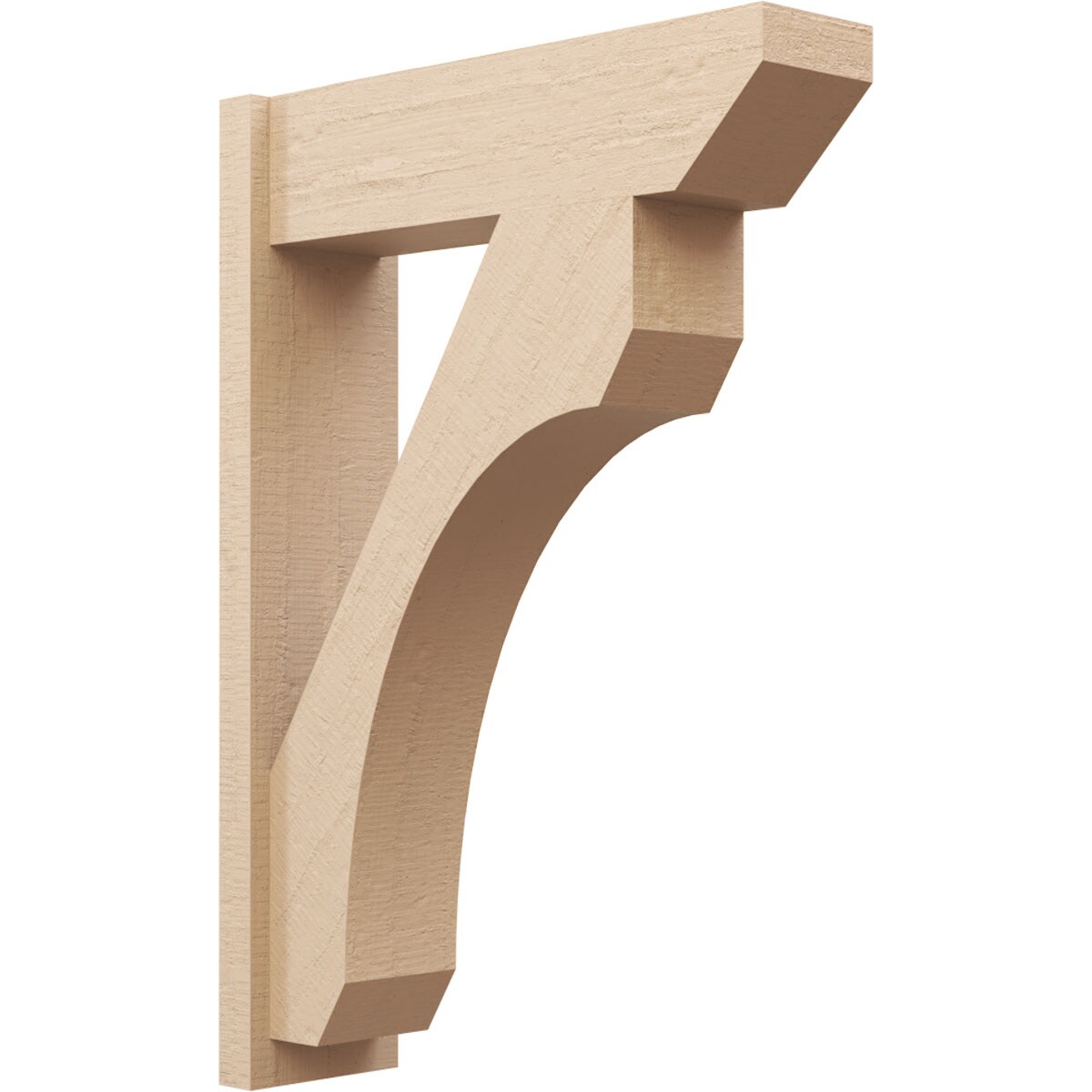 Ekena Millwork 2133212 Timberthane Rough Cedar Faux Wood Legacy Slat Outlooker 8-in W x 28-in D x 40-in H Primed Tan