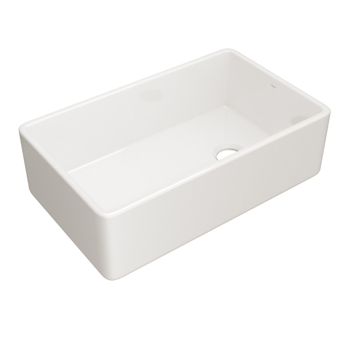 Rohl Farmhouse Apron Front 32-in x 20-in Pergame Fireclay Single Bowl ...