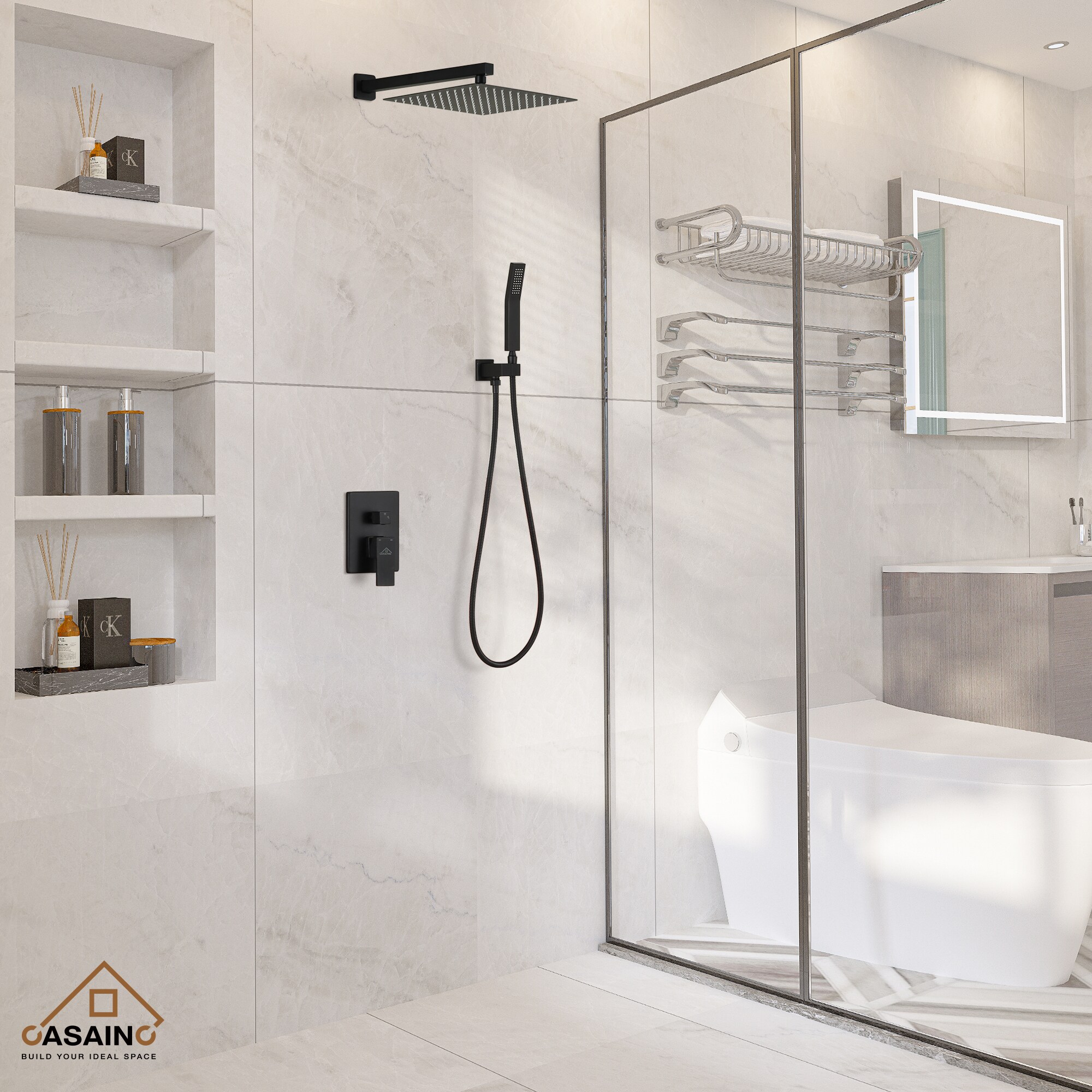 CASAINC CS3502-12MB Showerhead-Bar-Panels - View #4