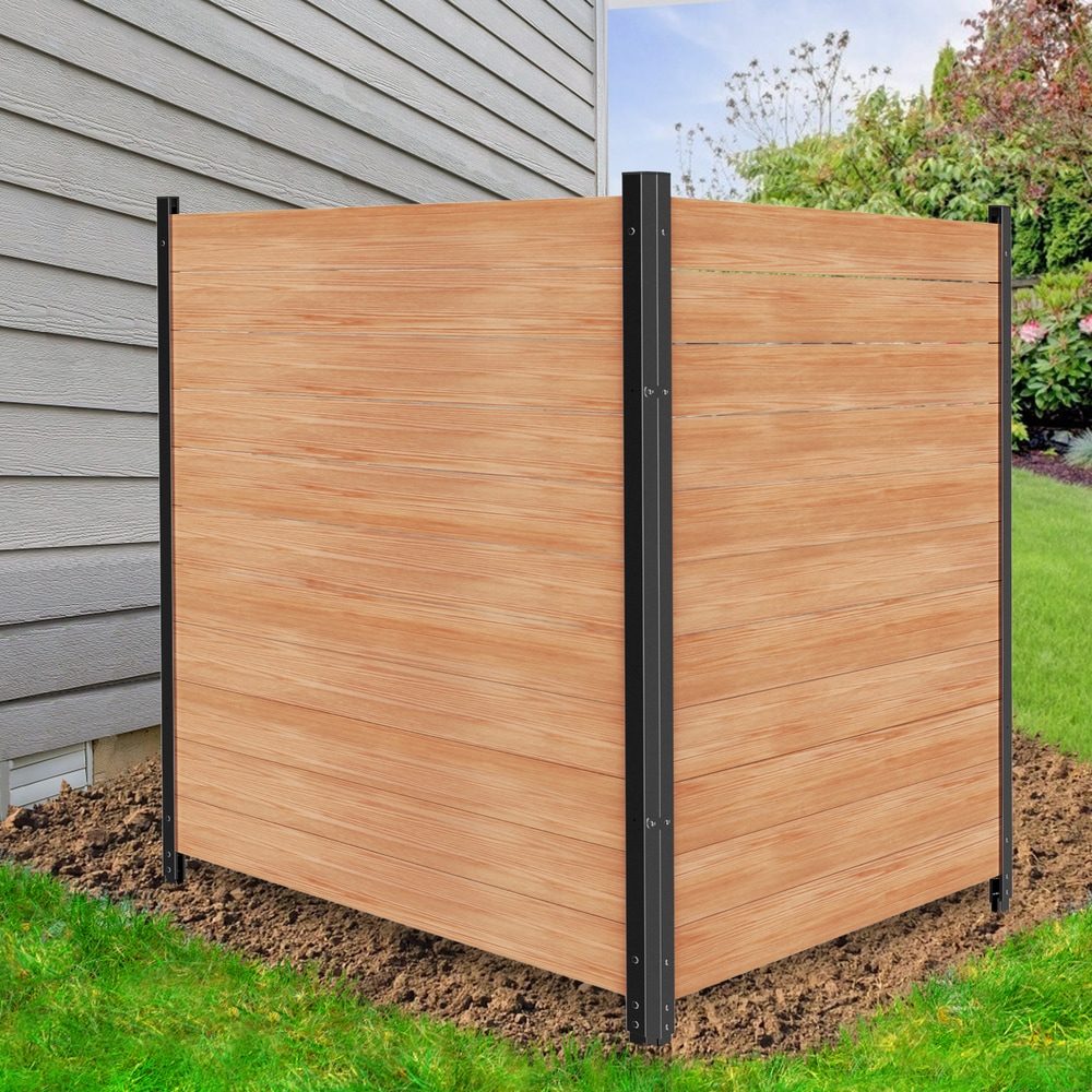 Esazn P1600232-WS-L-LYU Outdoor Privacy Screens 36-in W x 44-in H Wooden Wood Outdoor Privacy Screen