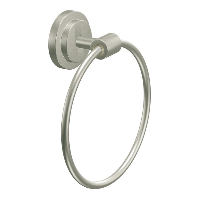 Moen Iso Spot Resist Brushed Nickel Wall Mount Towel Ring Moen Iso Spot Resist Brushed Nickel Wall Mount Towel Ring