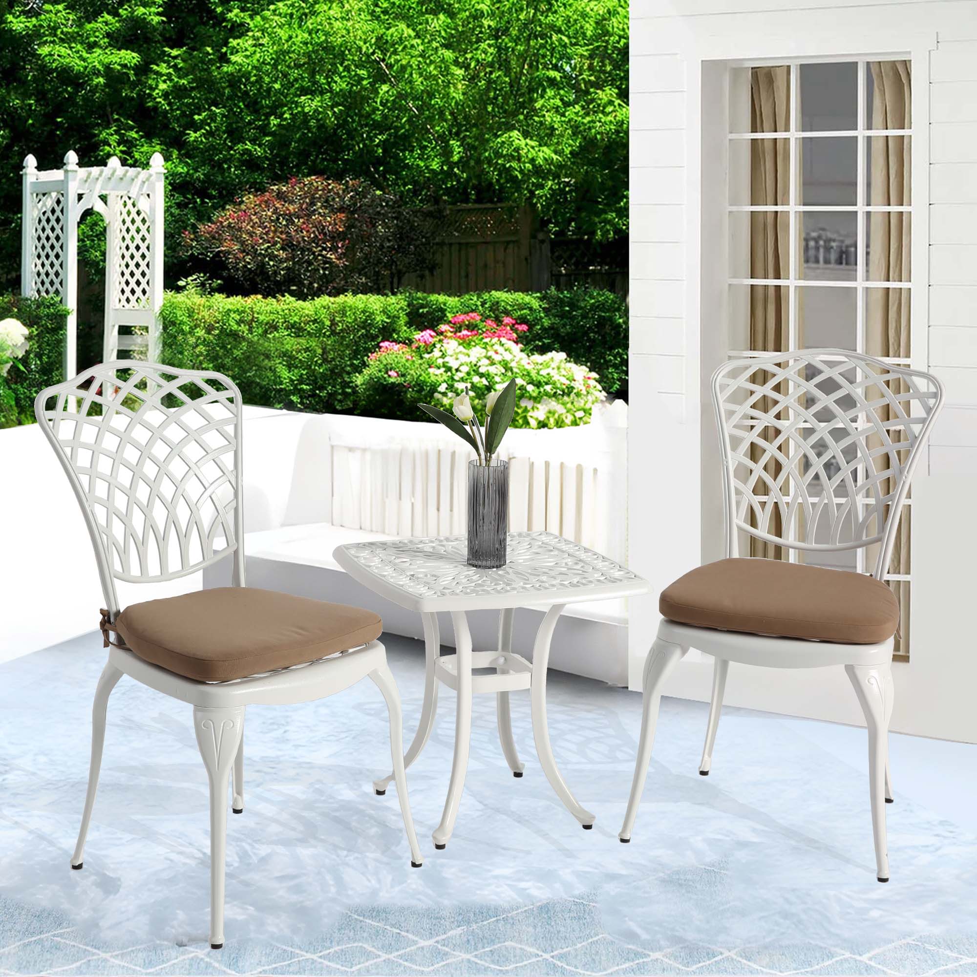 Fun Orange FUNHWCP30 3 -Piece Patio Conversation Set with Brown Cushions