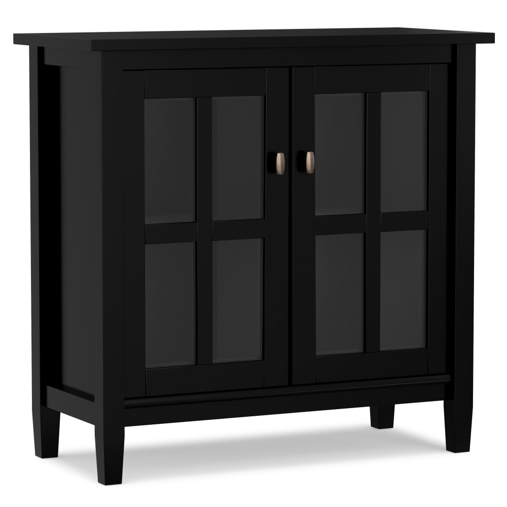 Simpli Home AXCWSH14-BL Warm Shaker Black Transitional Wood Media Cabinet
