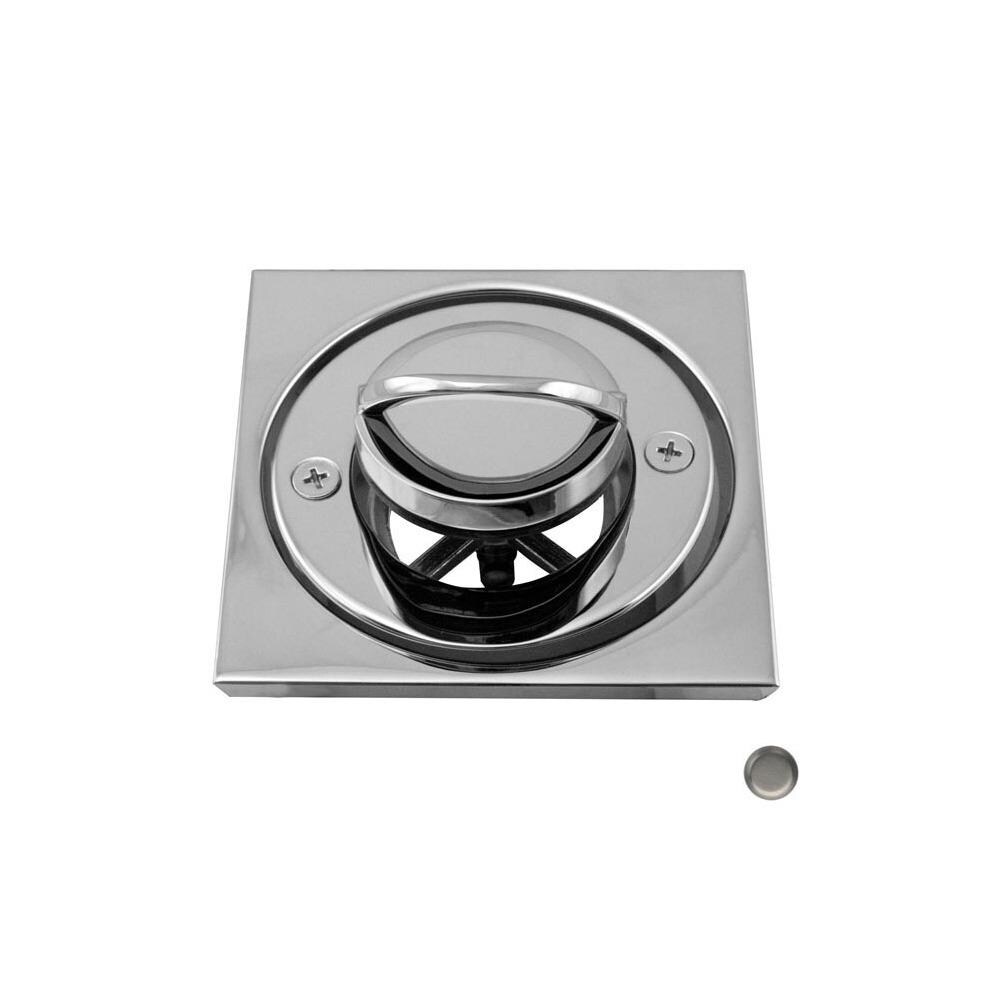 WESTBRASS WSTBR4122 Roman Tub Drain with D315 Tile Square- Satin Nickel