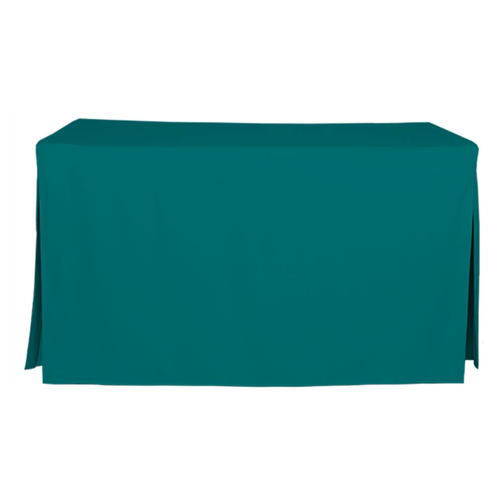 WestPoint Home 028828431615 Tablevogue Solid Colors Table Cover Collection Fitted Indoor/Outdoor Peacock Table Cover for 5-ft rectangle