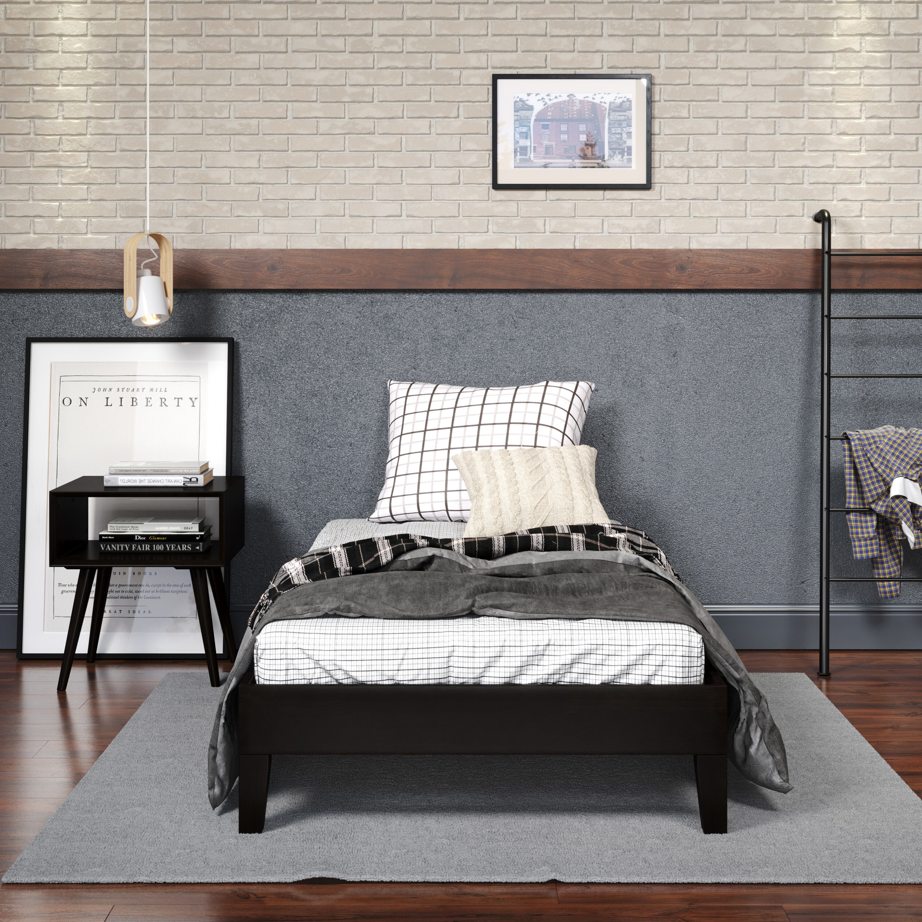 Steve Silver Black Twin Wood Platform Bed in the Beds department at ...