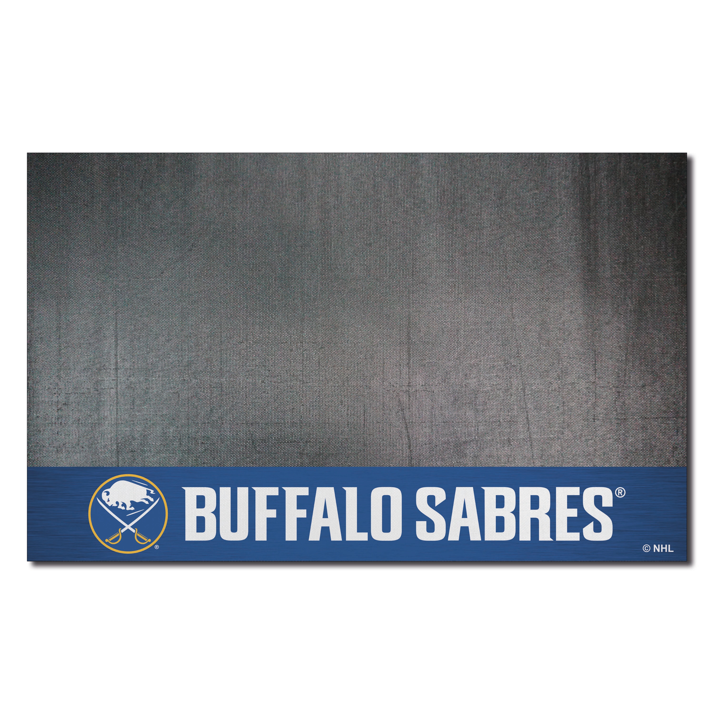 FANMATS 14227 Buffalo Sabres Grill Mat Black Vinyl Rectangular Grill Mat