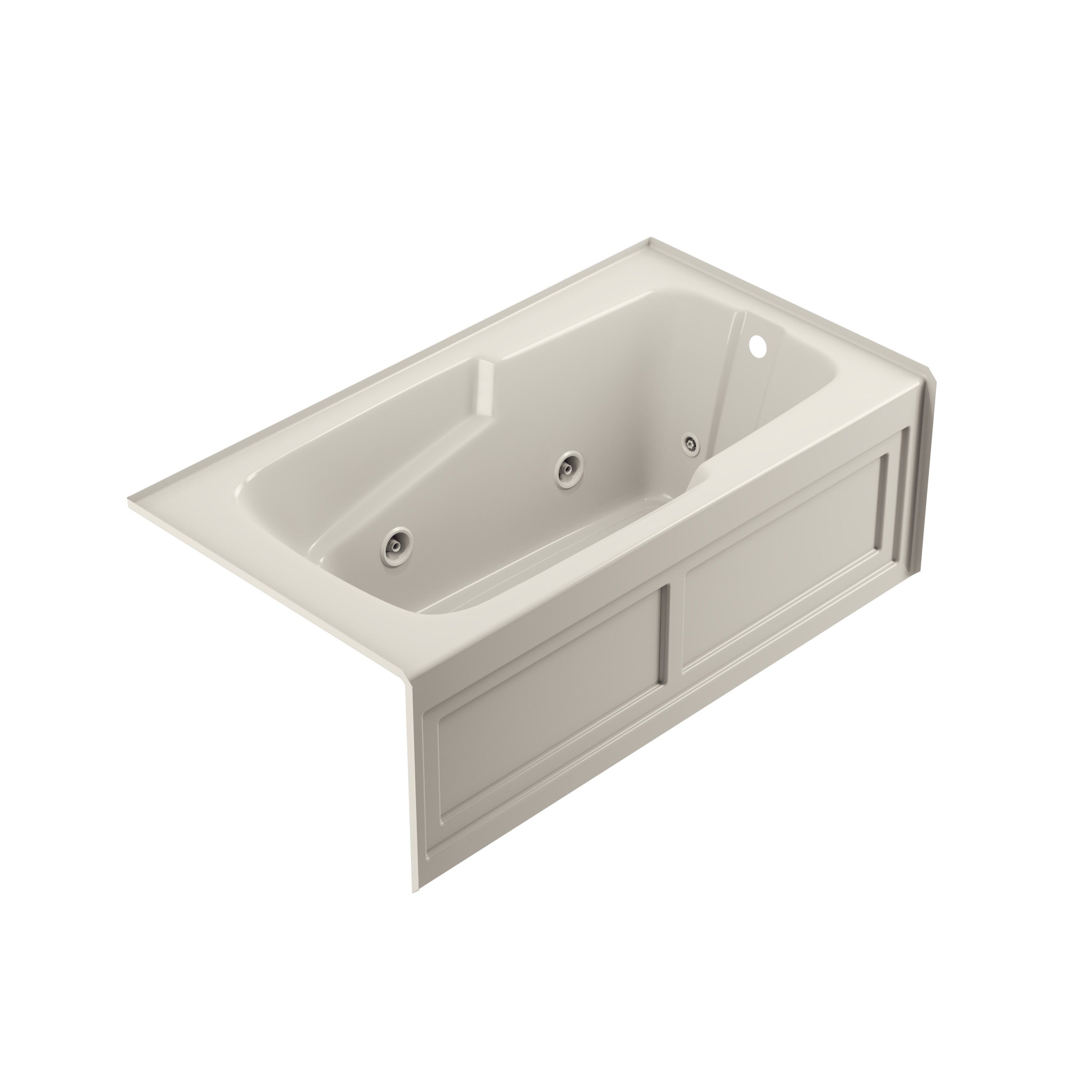 Jacuzzi NG42969 CETRA 32-in x 60-in Oyster Acrylic Rectangular Alcove Whirlpool tub ( Right Drain )