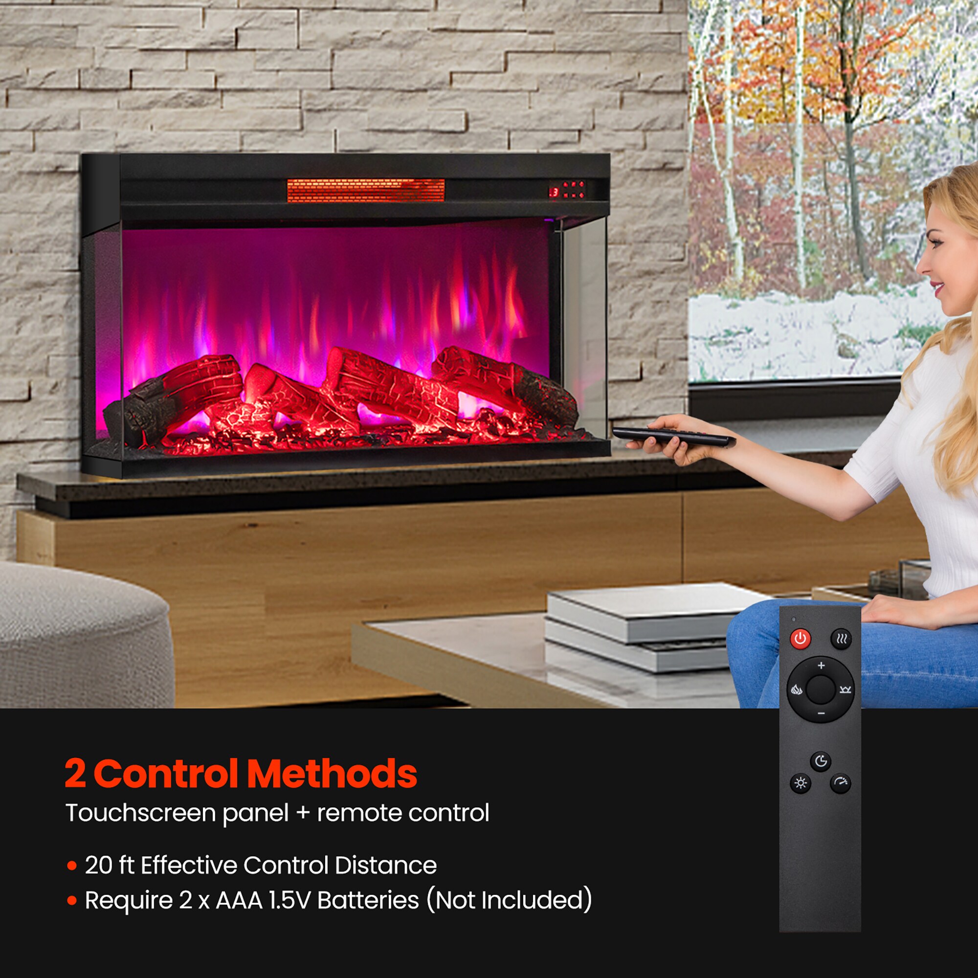 Costway CSHY003077 Electric-Fireplaces - View #6