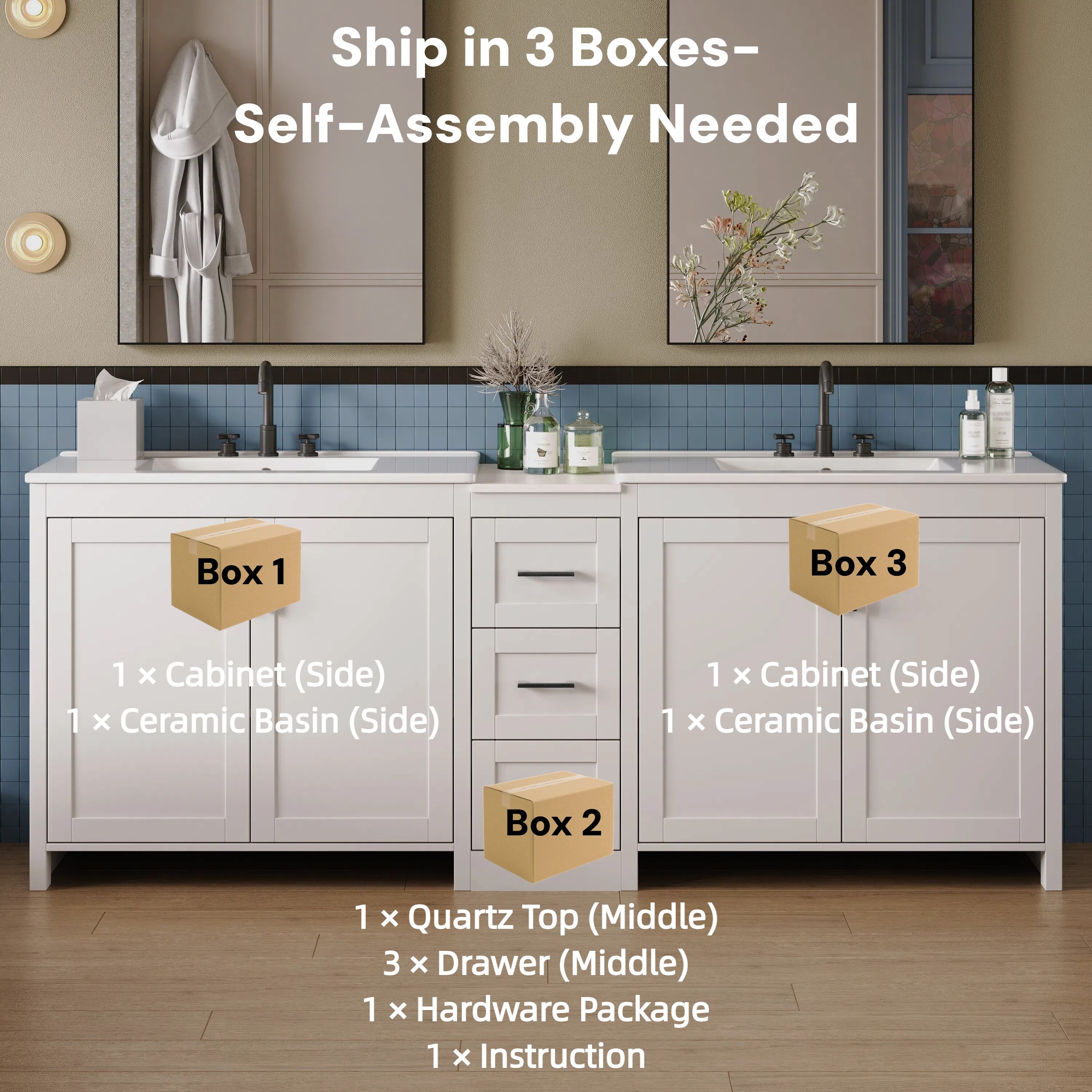Forclover CNE-P286004W Bath-Vanity-Combo - View #4