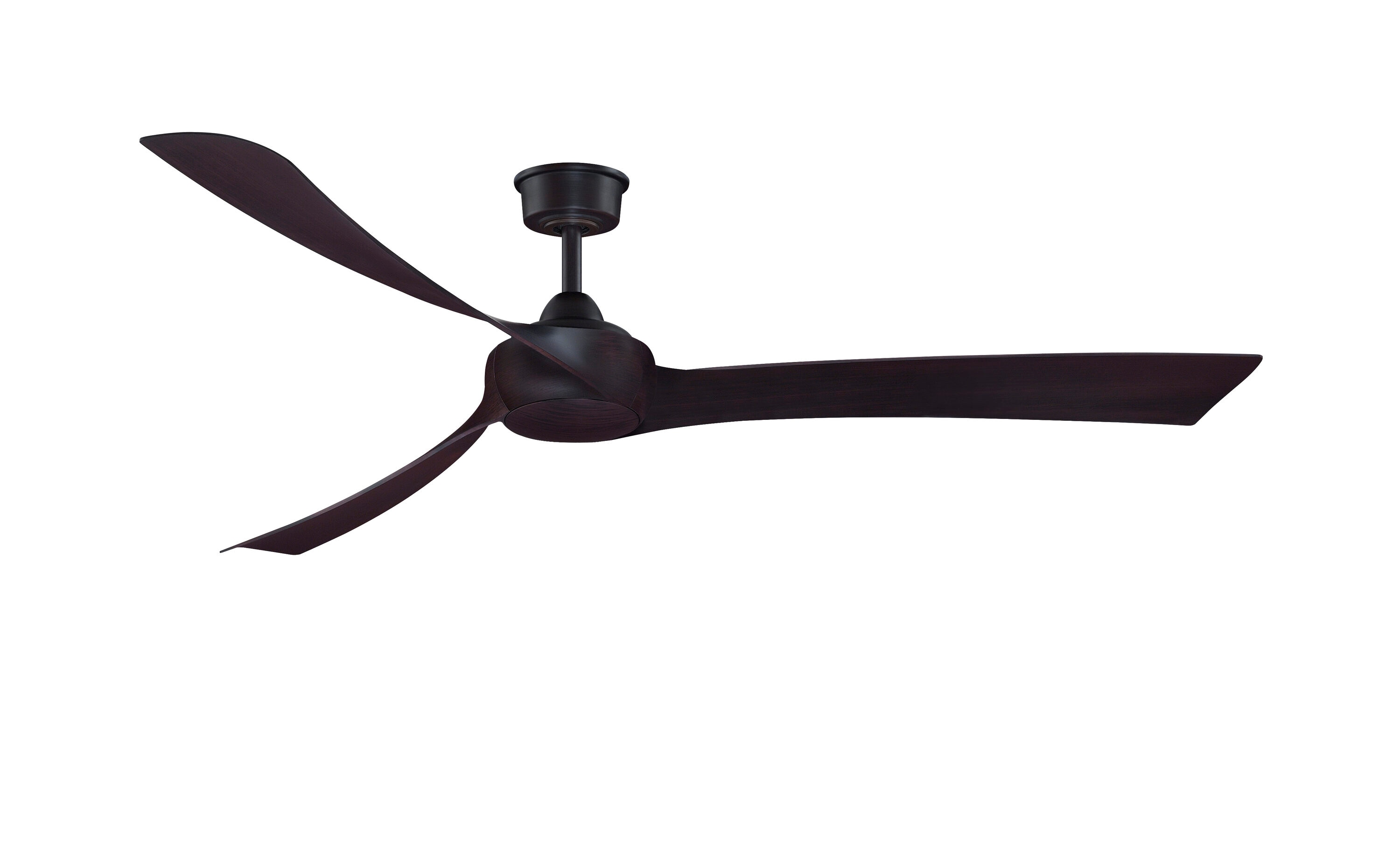 Wrap Custom 72-in Dark Bronze Indoor/Outdoor Smart Ceiling Fan with Remote (3-Blade) Walnut | - Fanimation FPD8531DZ-72DWA