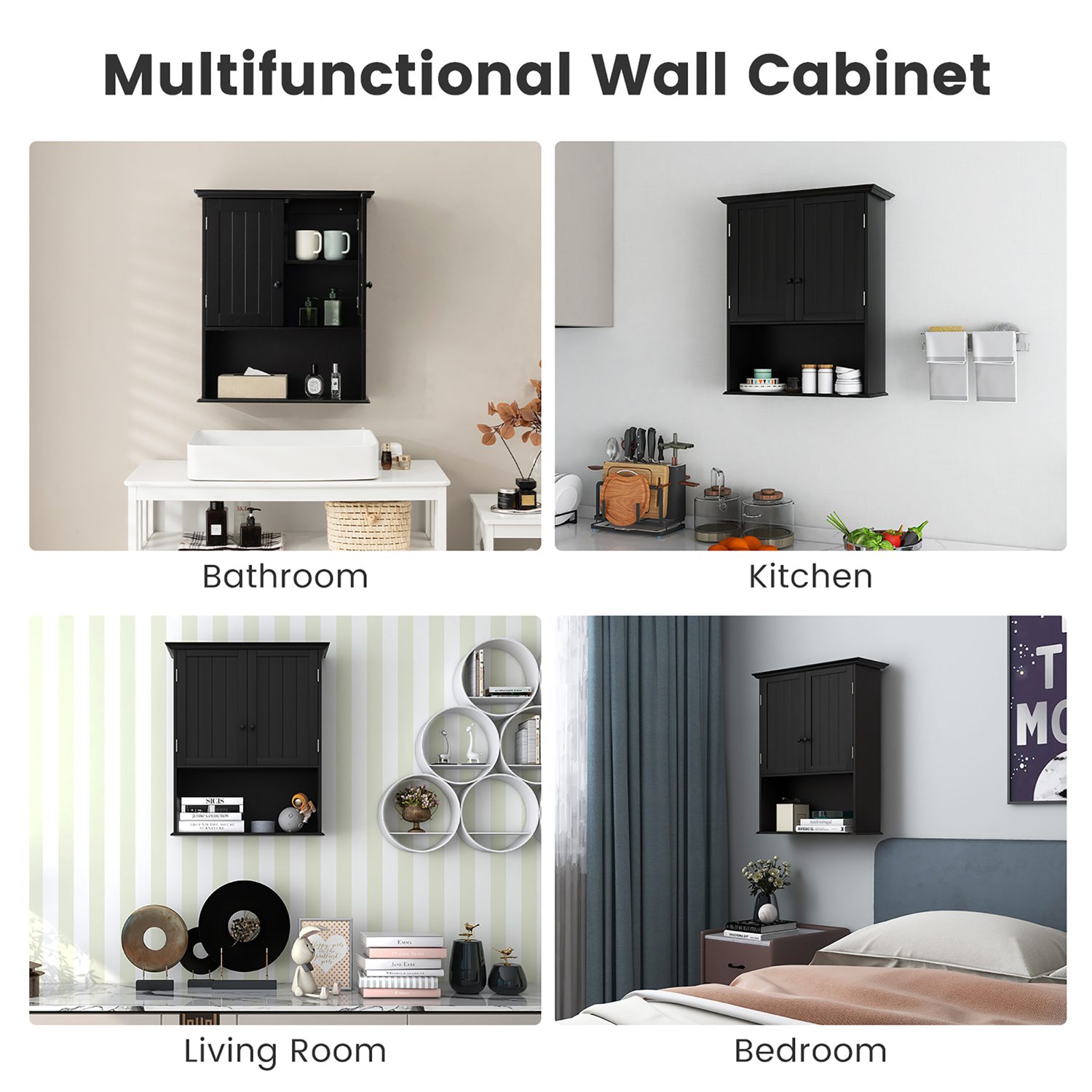 Costway CSHY000165 Bathroom-Wall-Cabinets - View #9