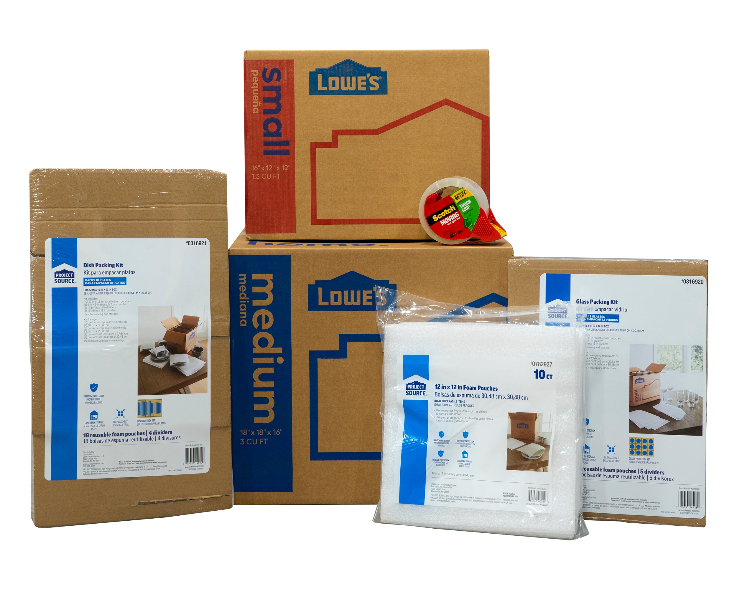 Lowe's 16-in W x 12-in H x 12-in D Classic Small Cardboard Moving Box with  Handle Holes in the Moving Boxes department at