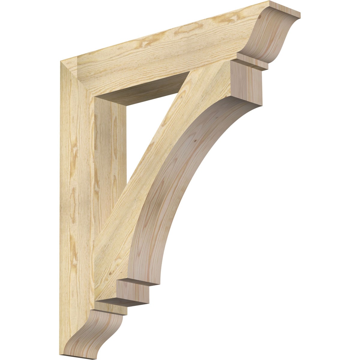 Ekena Millwork BKT06X34X38IMP01RDF Imperial traditional rough sawn 6-in x 34-in x 38-in Douglas fir Brown Wood Standard bracket