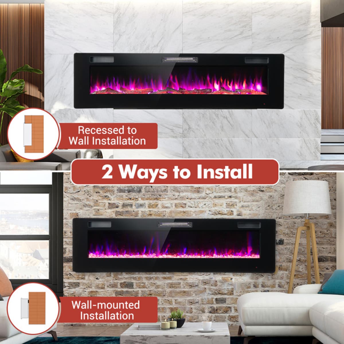 Clihome CL--10166 Electric-Fireplaces - View #5
