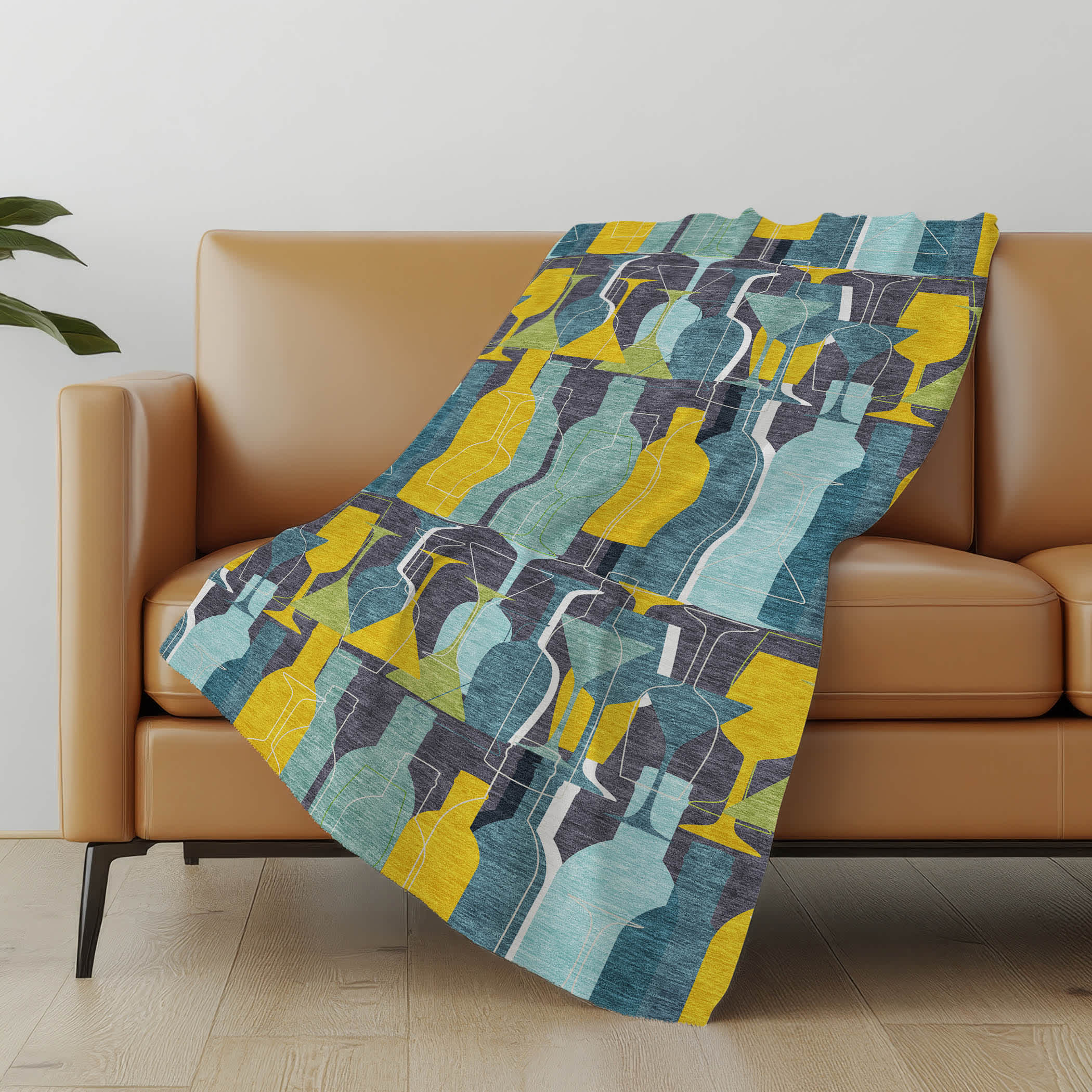 Addison Rugs ASB168BL50X70 Premium Machine Washable Addison ASB168 Blue Sherpa Throw Blanket