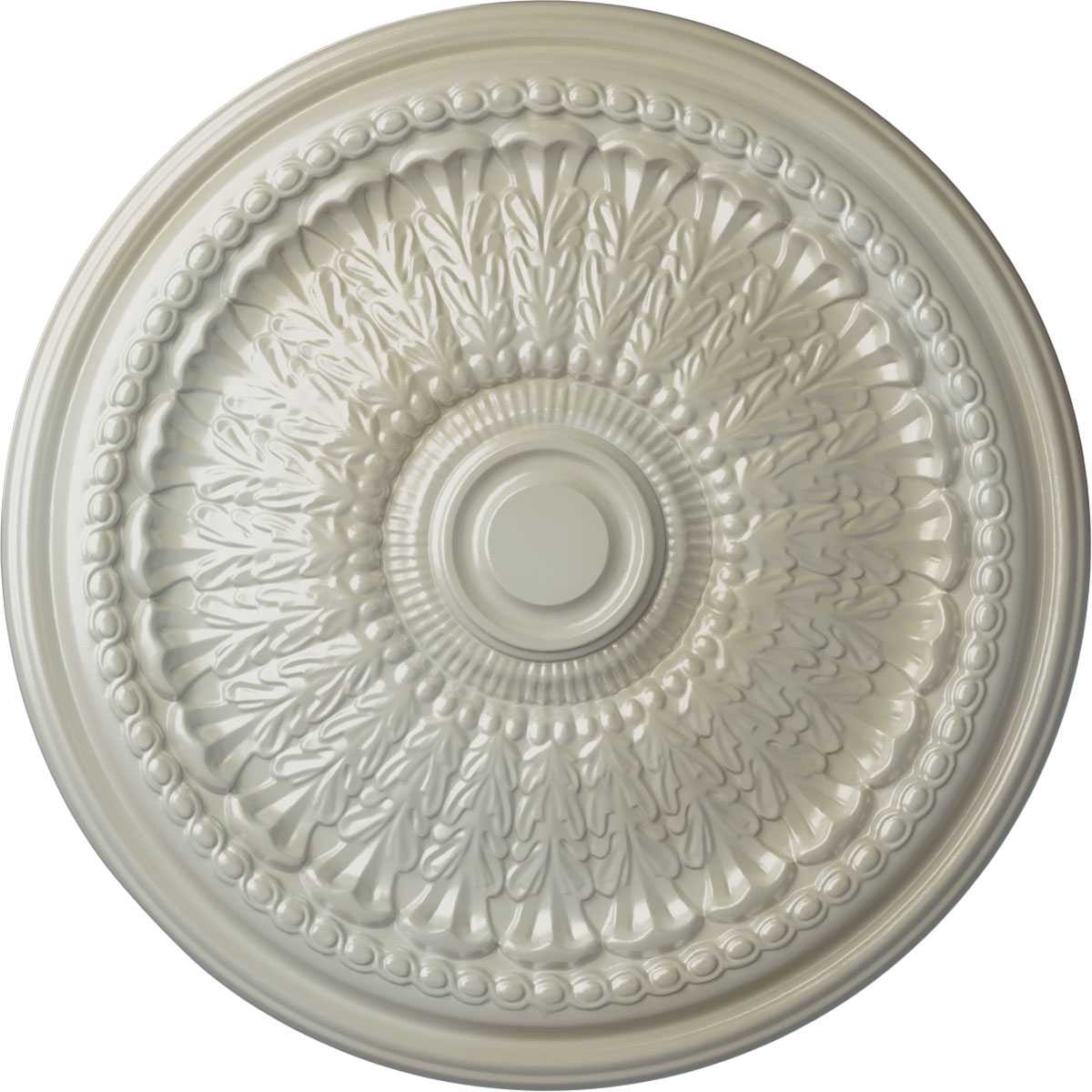 Ekena Millwork CM27BRFBS Brunswick 27-in W x 27-in L Painted Flash Blue Polyurethane Whole Ceiling Medallion