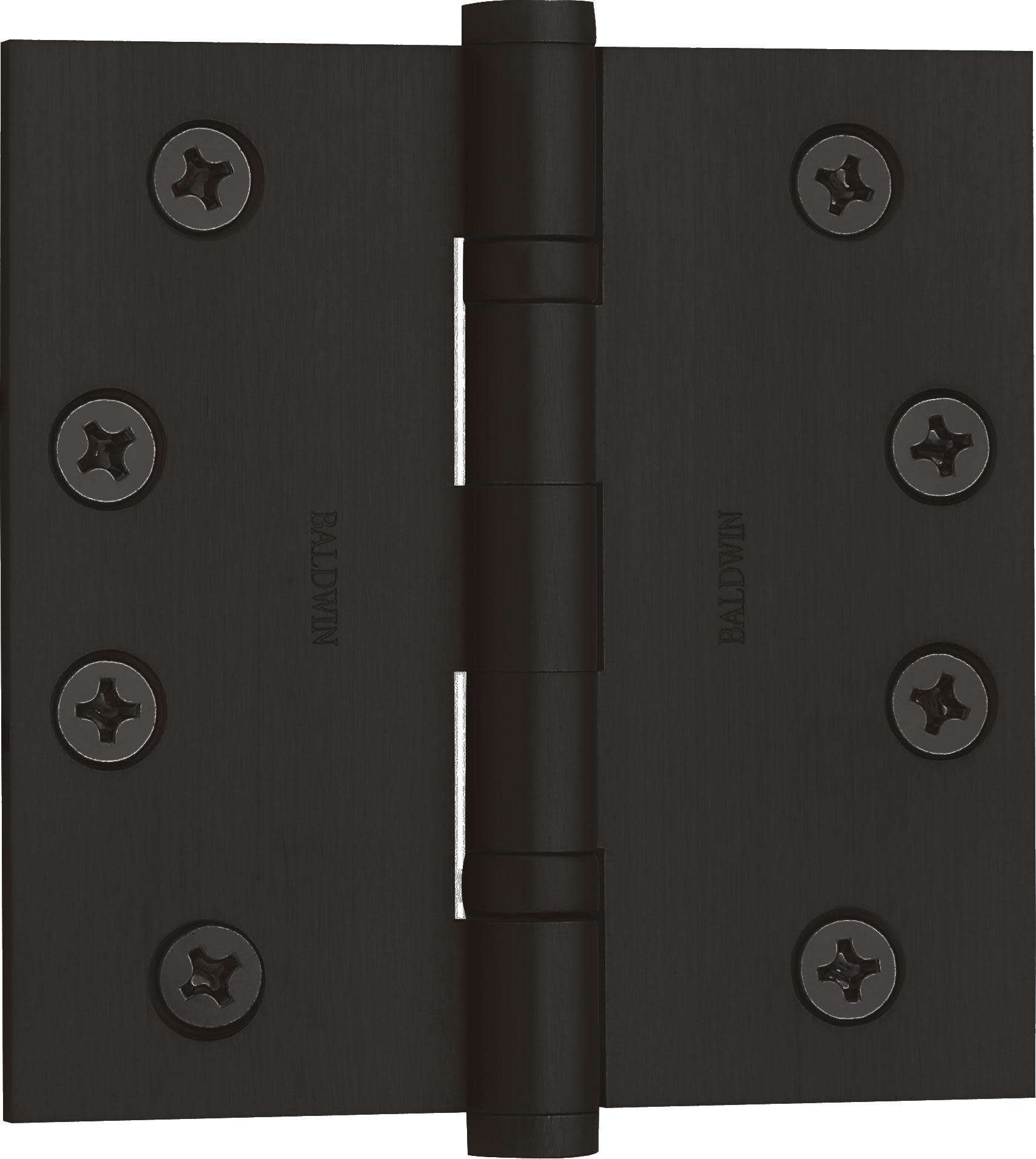 Baldwin 1041.I 4 Inch x 4 Inch Solid Brass Square Corner Ball Bearing Mortise Hinge - Single Hinge #1041102I