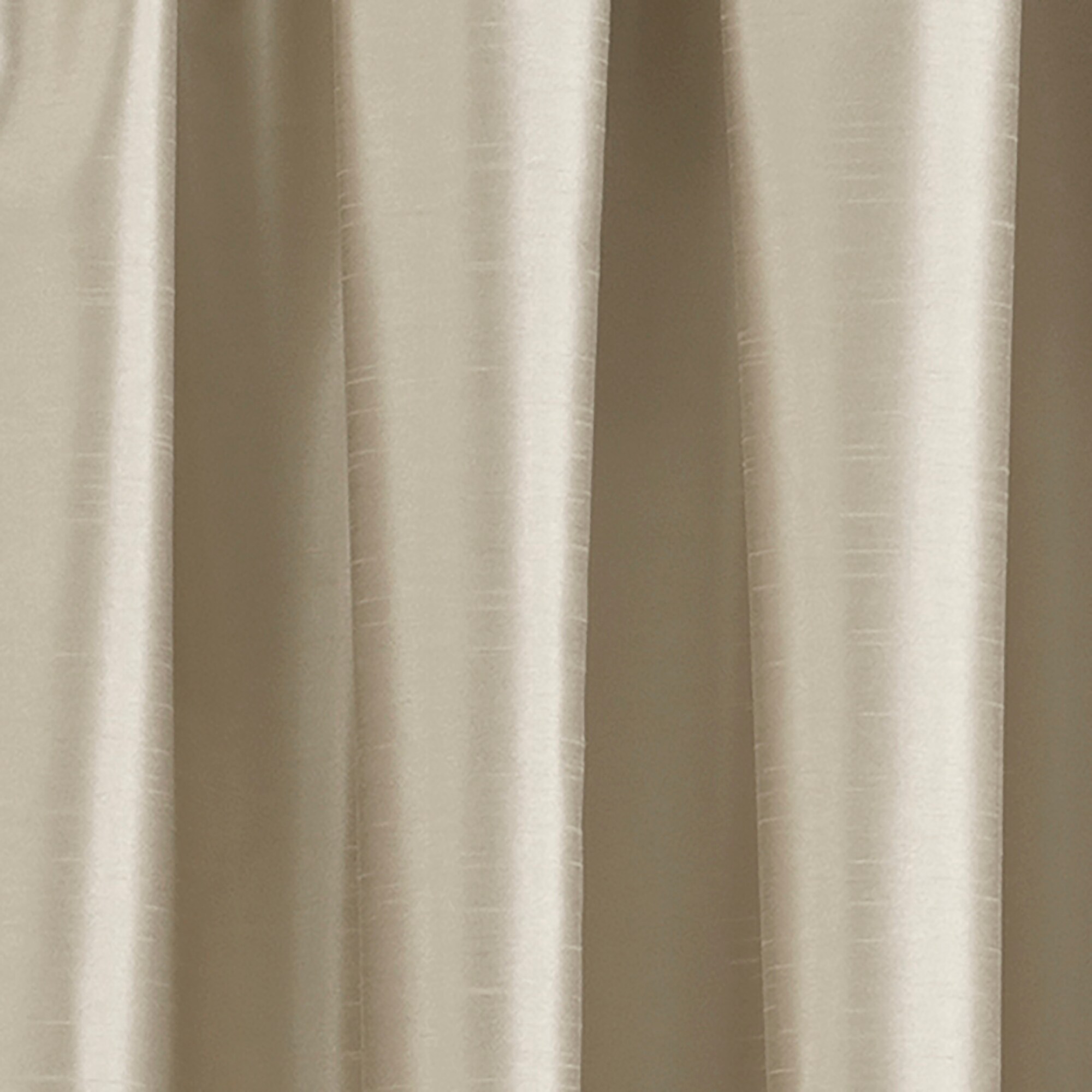 Ivory Faux Silk Blackout Puddle Length Window Panel