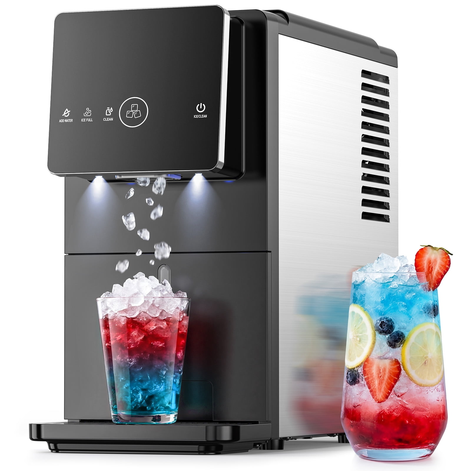 Antarctic Star 33-lb Ice Per day Portable Countertop Nugget Ice Maker with  One-Touch Automatic Ice Dispensing