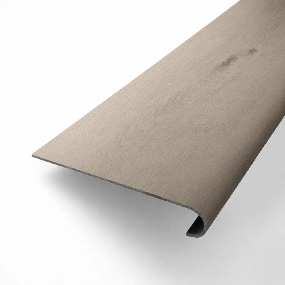 Flooret Flooret Modin LVP 48-in TrueStep Round Stair Tread - Tilden, All-in-One Tread, Made from a Real Plank, Waterproof, Scratch-Resistant and Easy to Install, Seamless Finish for Stairs
