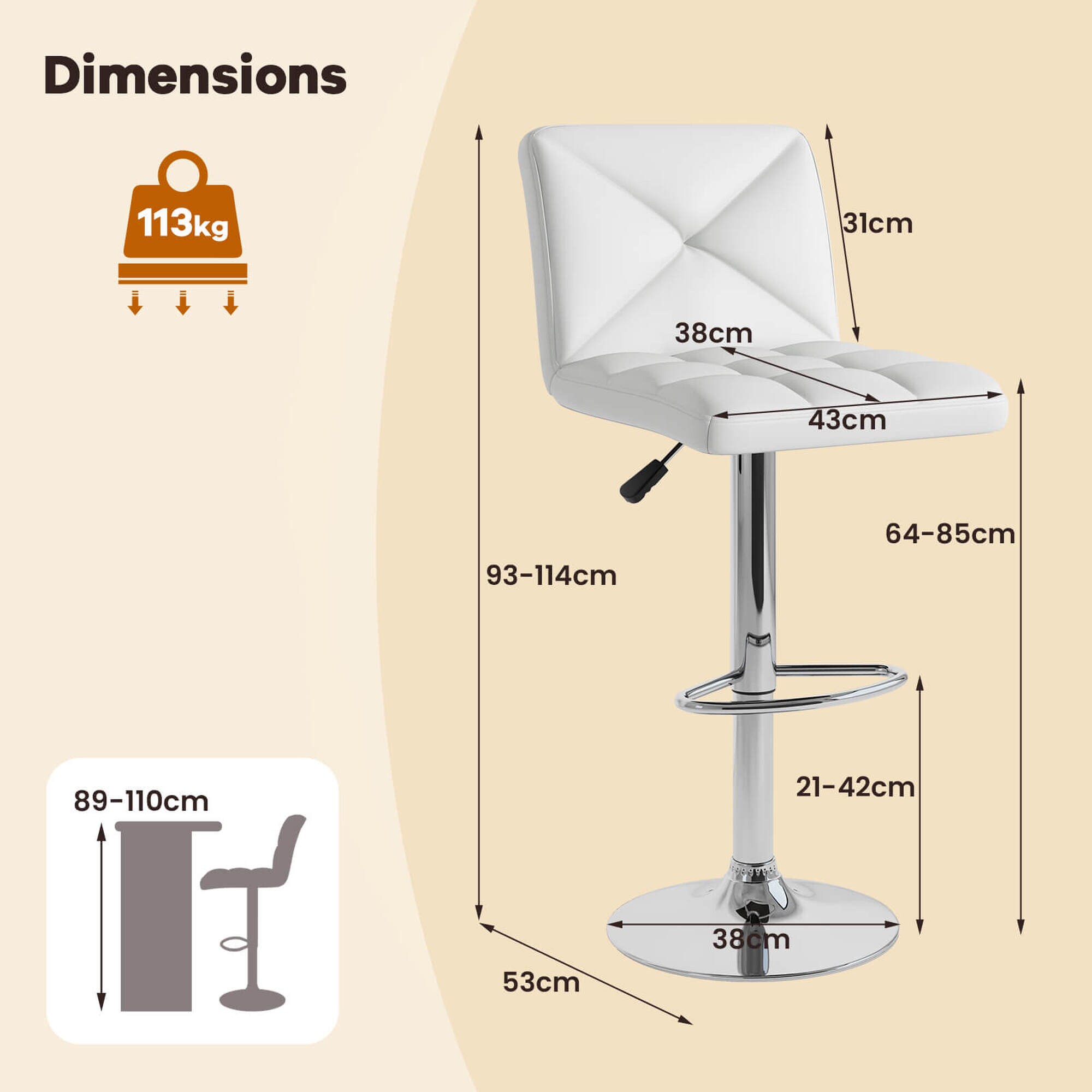 Costway HCST04513 stools - View #2
