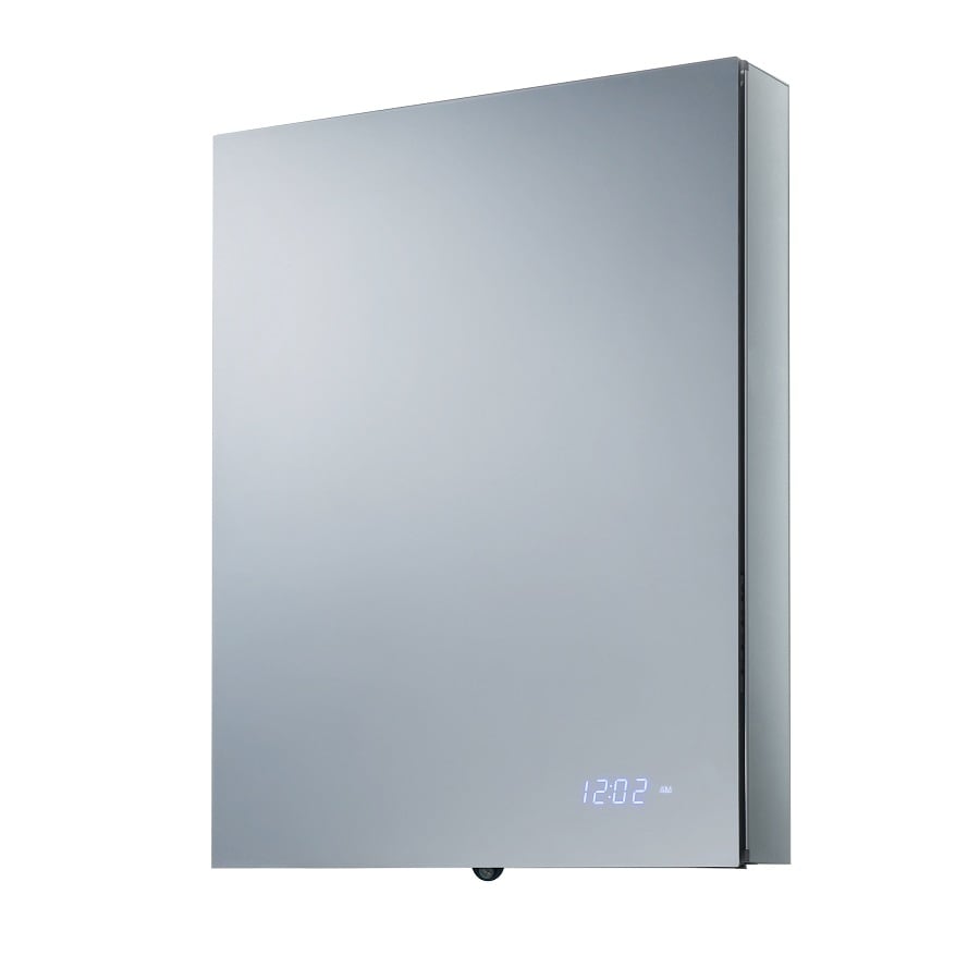  06948958651728 20-in x 26-in Lighted LED Fog Free Surface Mount Anodized Aluminum Mirrored Rectangle Medicine Cabinet