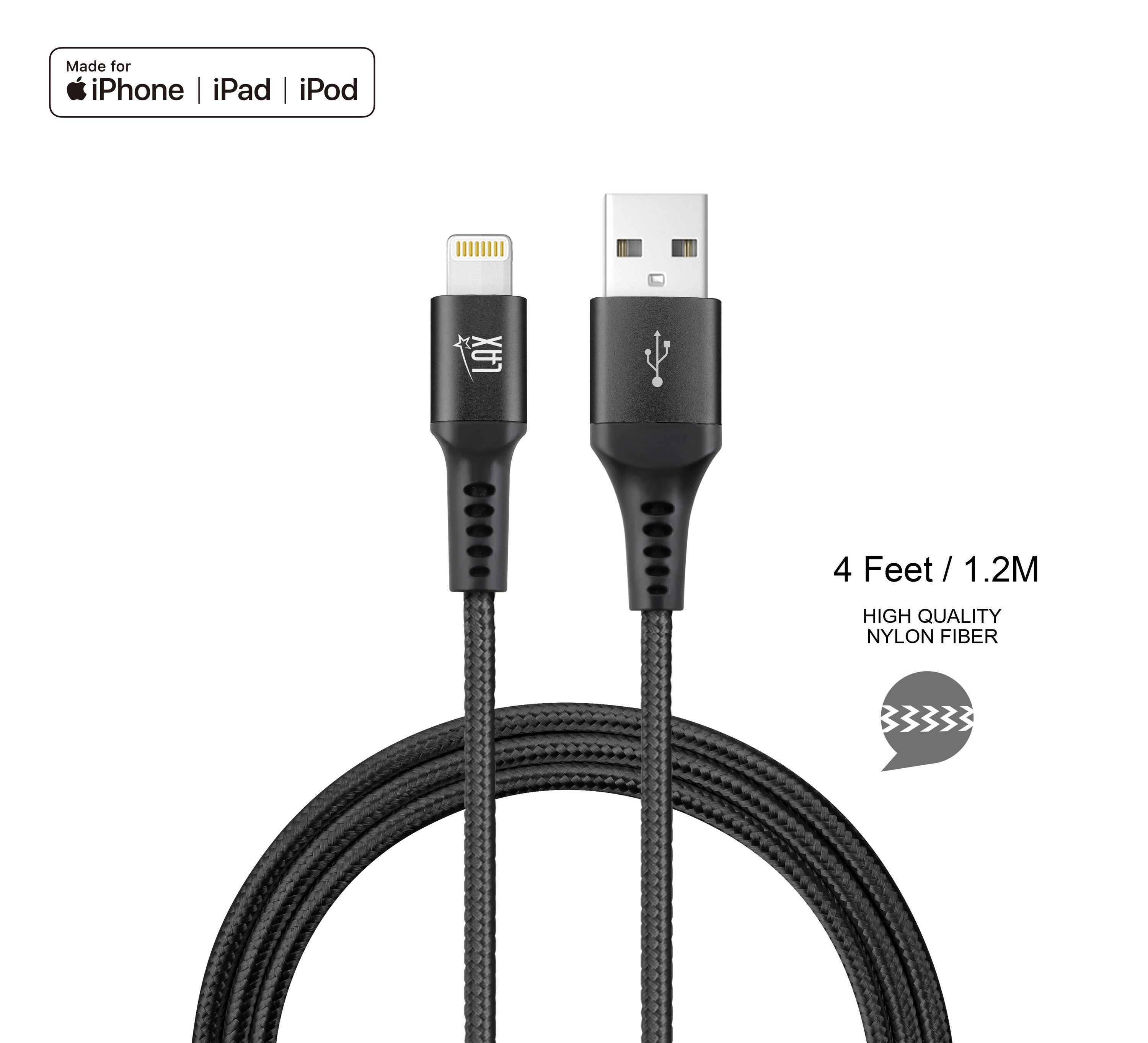 lax lightning cable 4ft