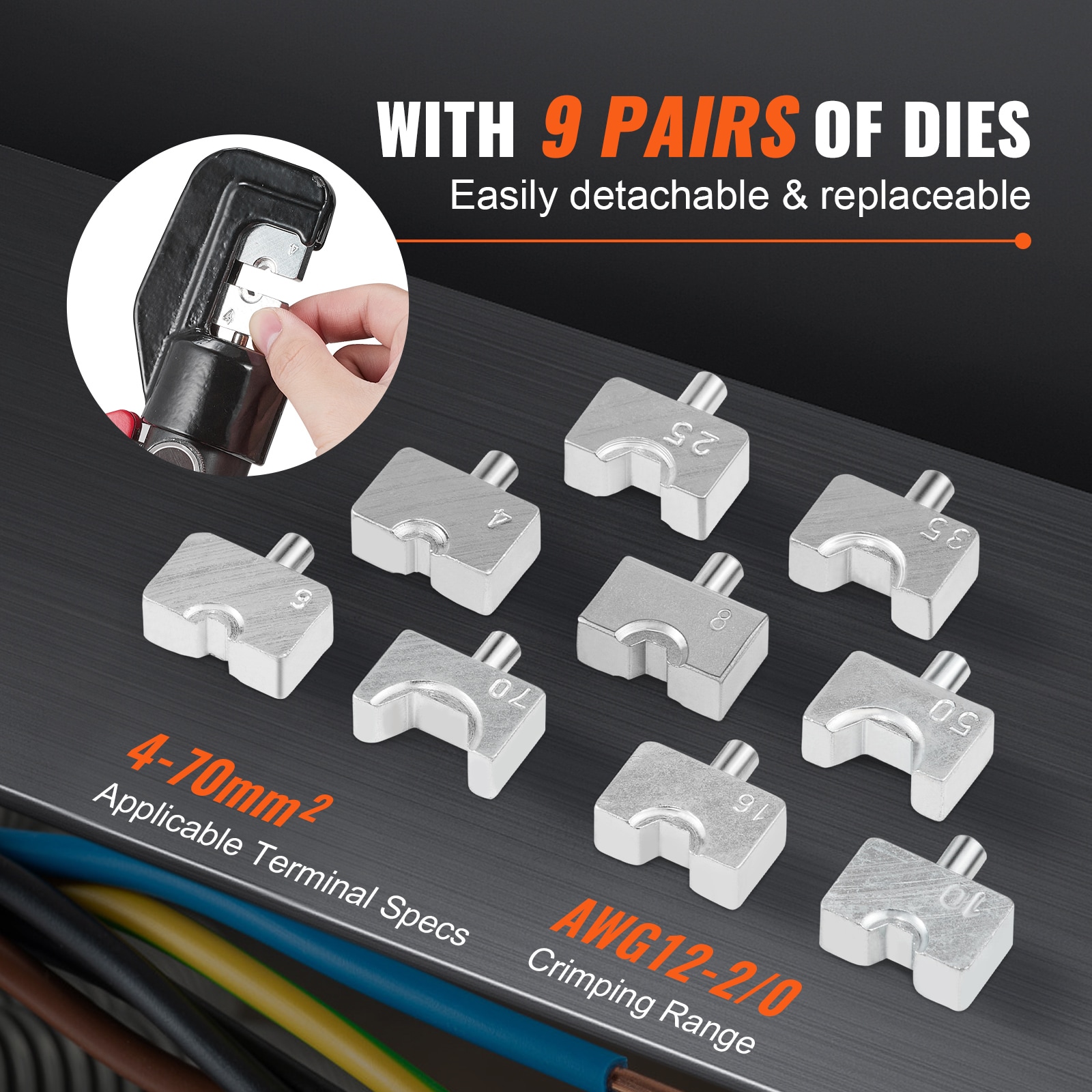 VEVOR SCDLYJQTLDLA02579V0 Wire-Strippers-Crimpers-Cutters - View #3