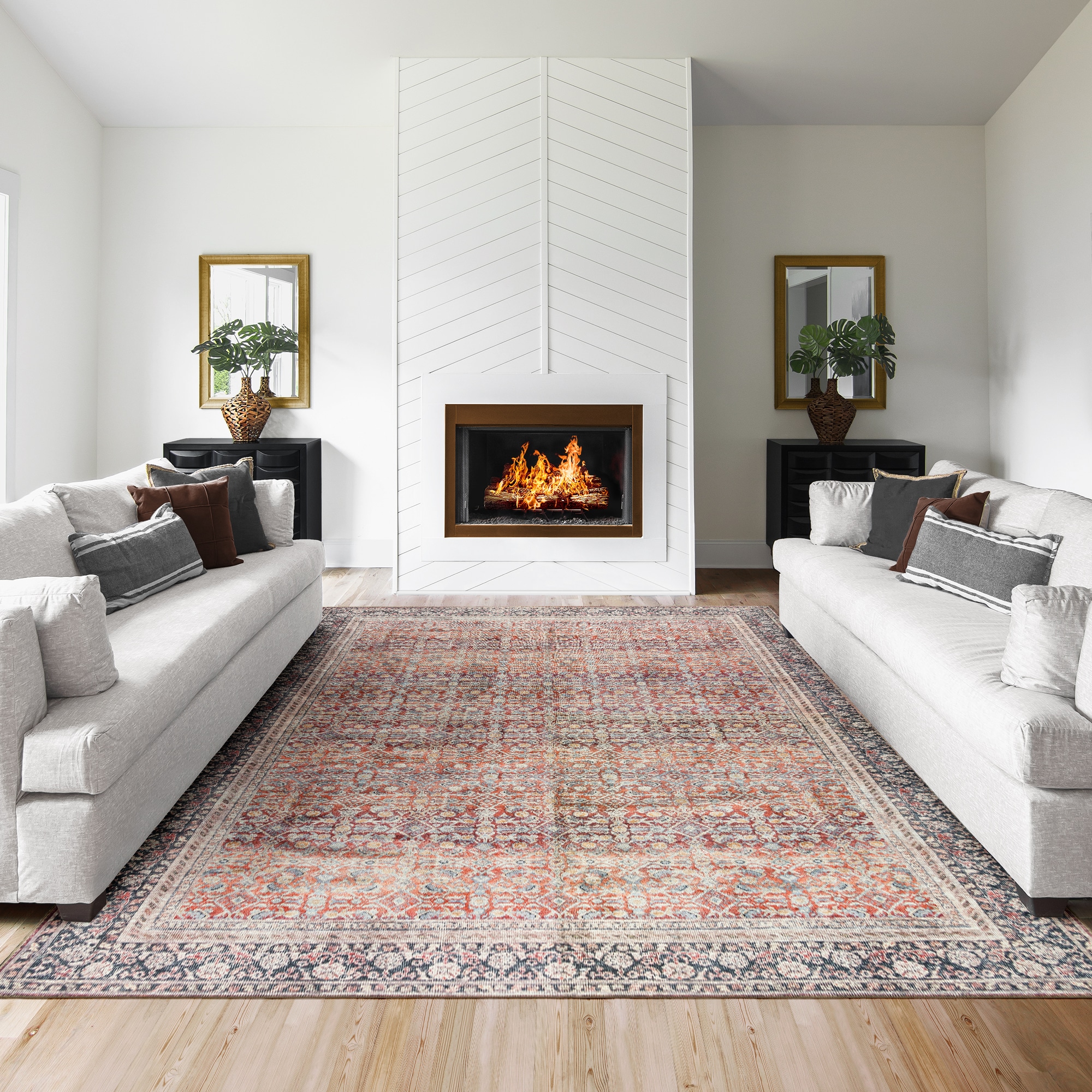 Thomasville 7.8-ft x 10-ft Brown Indoor Machine Washable Area Rug in ...